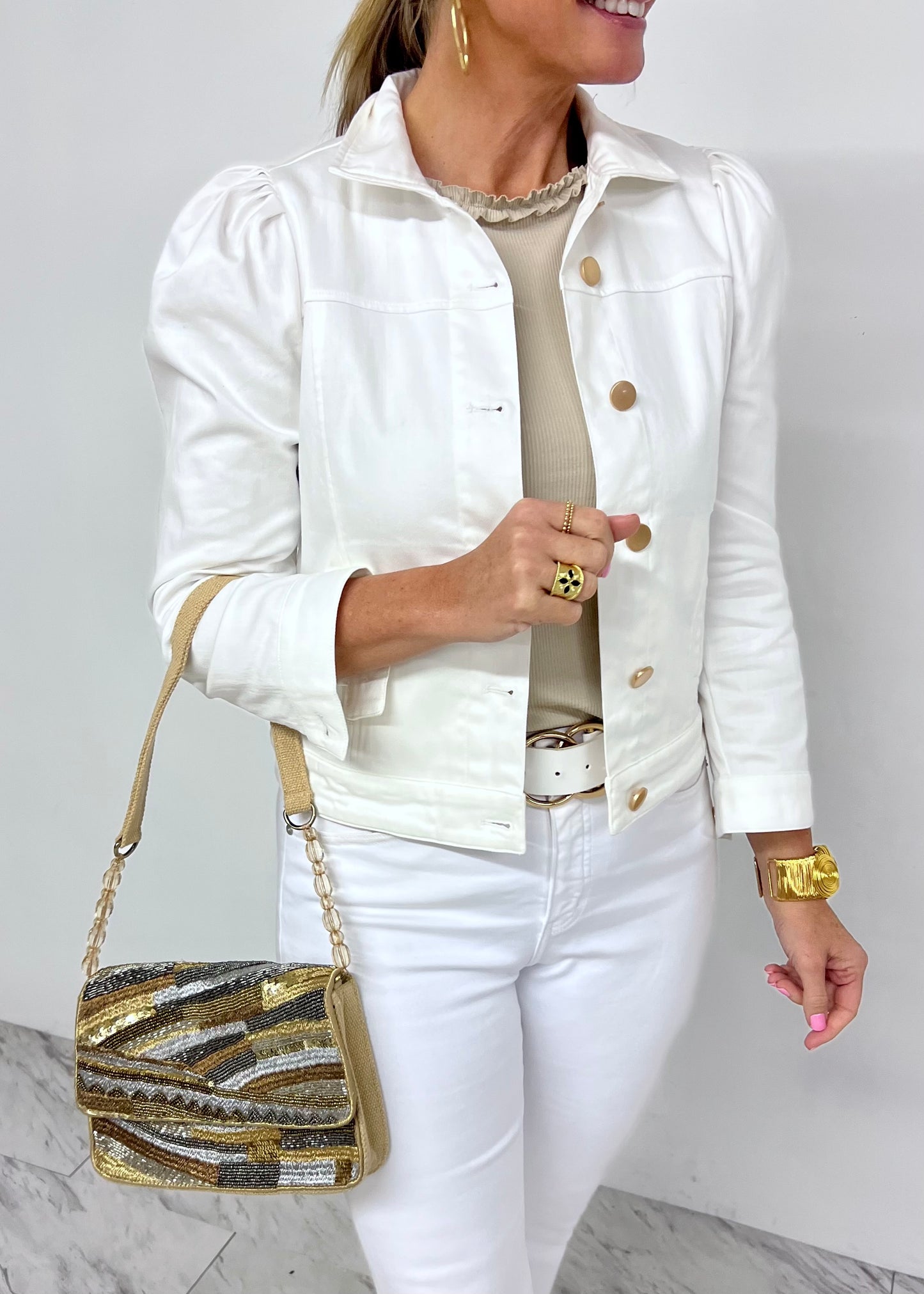 Costa Blanca White Denim Jacket