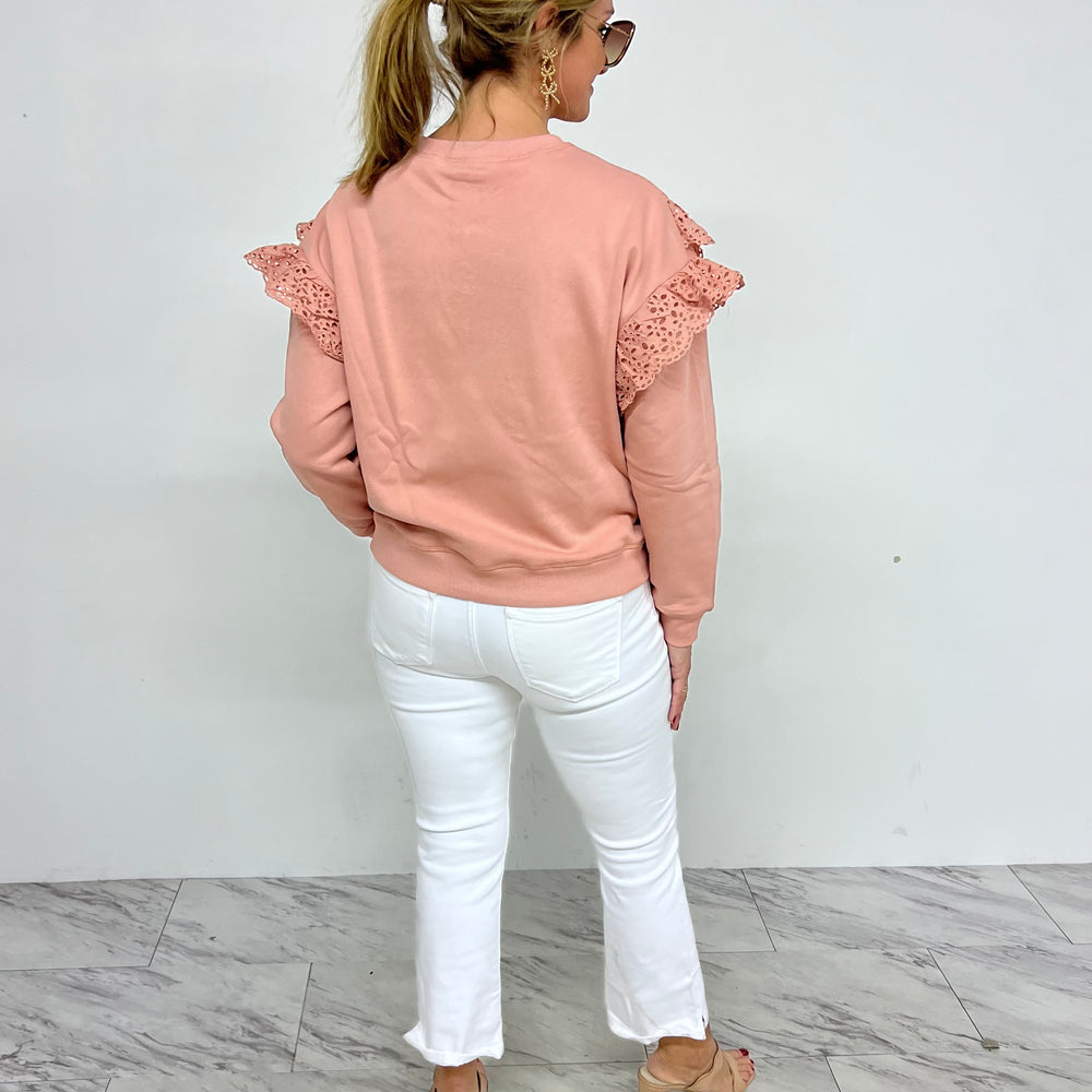 
                  
                    Merritt Eyelet Sweatshirt (Blush)
                  
                