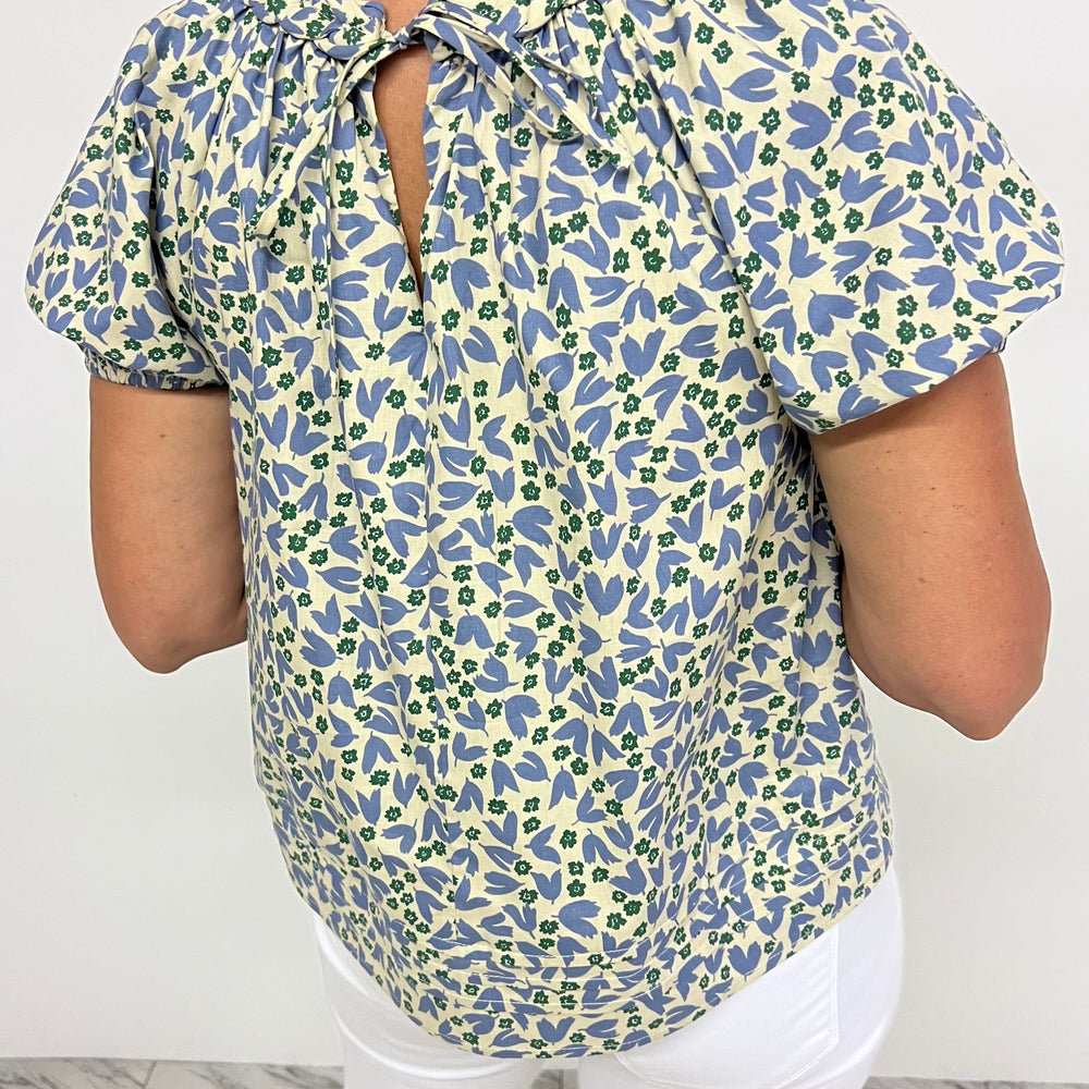 Brady Blue Floral Top