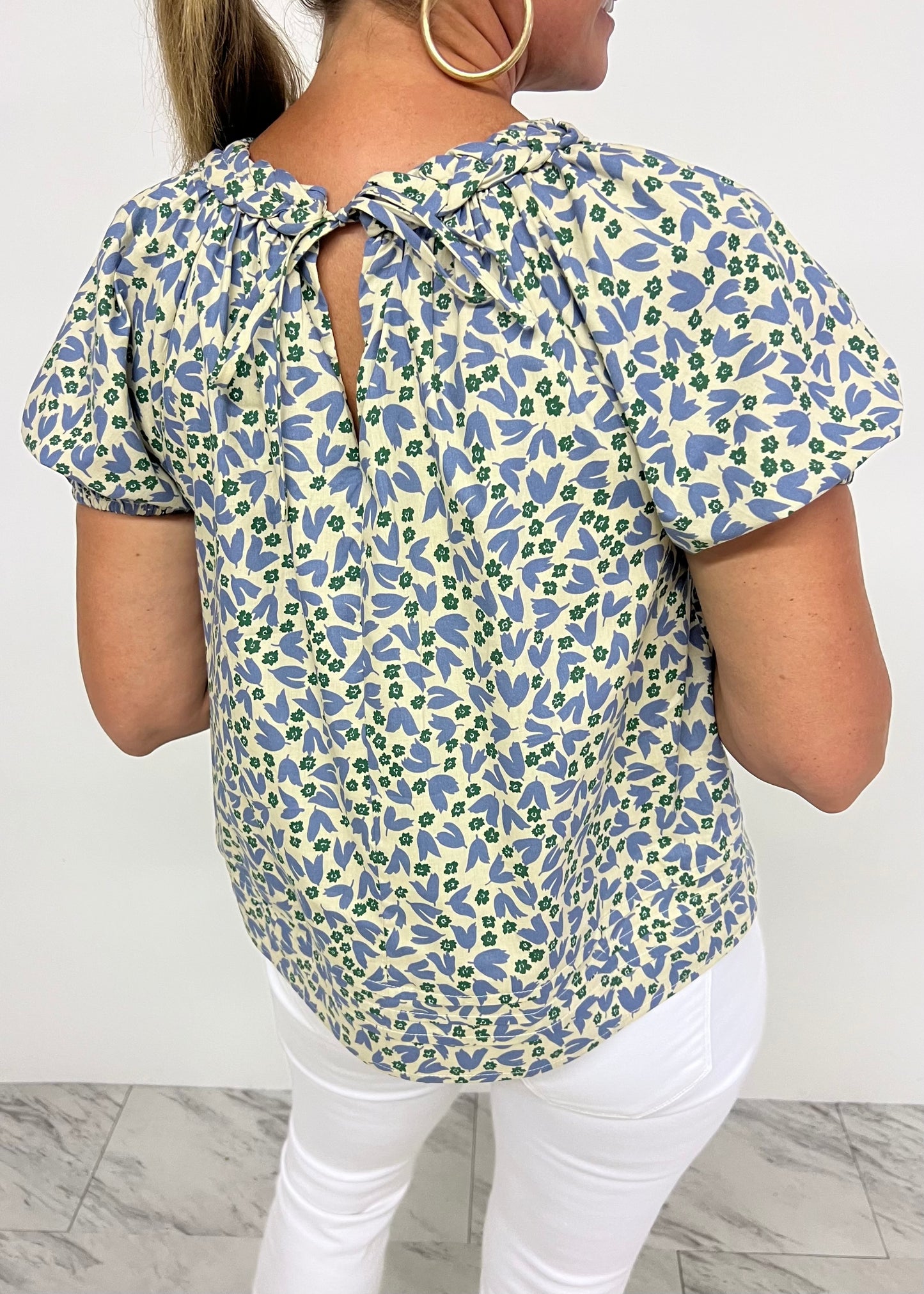 Brady Blue Floral Top