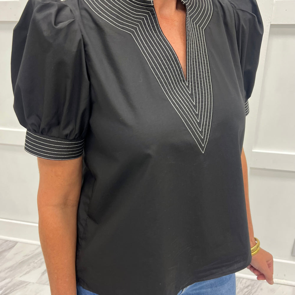 
                  
                    Hannah V.Neck Top (Black)
                  
                