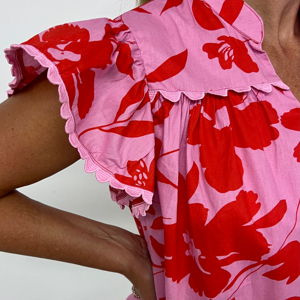 
                  
                    Delphine Flower Top-FINAL SALE
                  
                