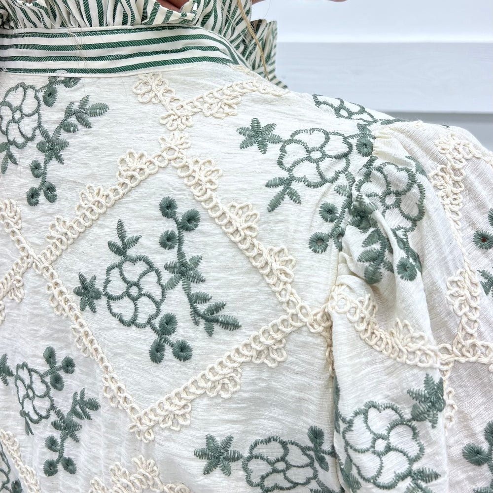 
                  
                    Covington Embroidered + Stripe Top
                  
                