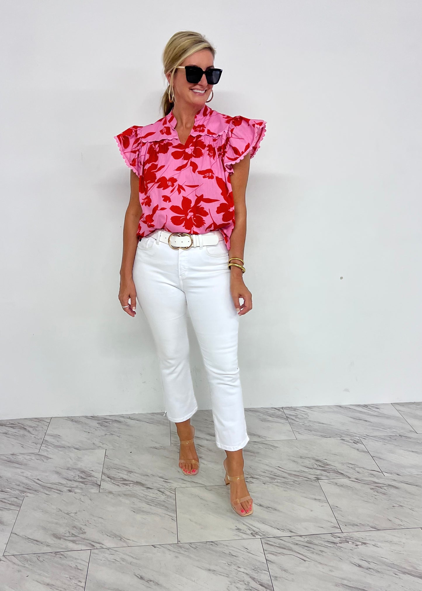 Delphine Flower Top-FINAL SALE