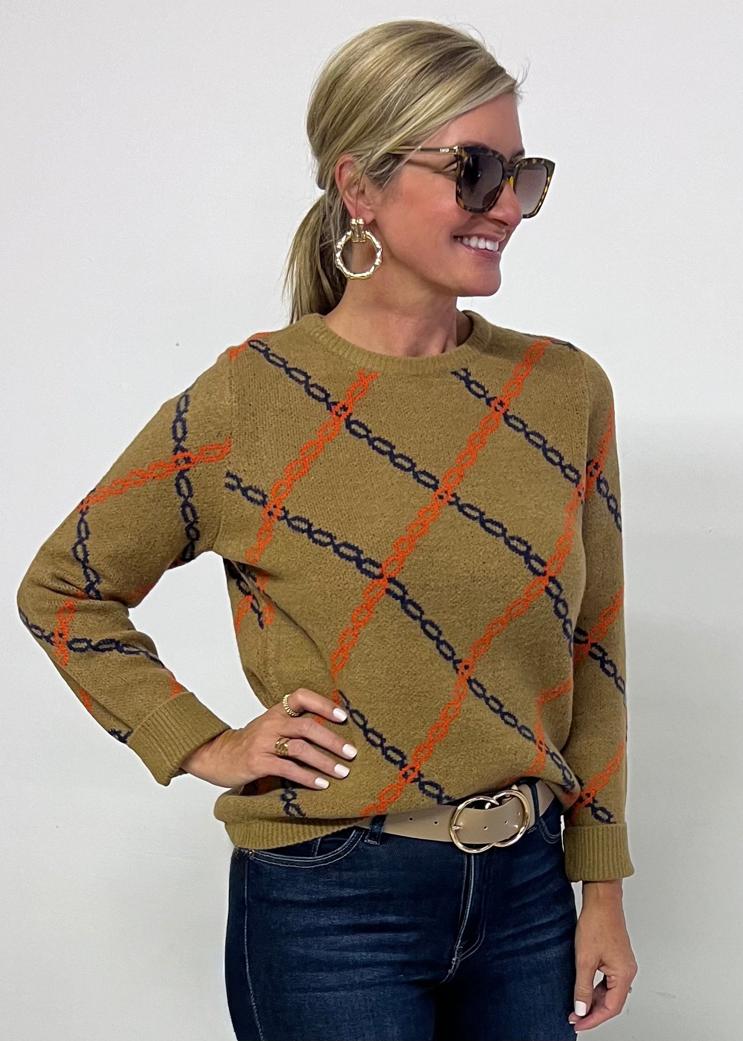 Charleston Chain Sweater (Camel)