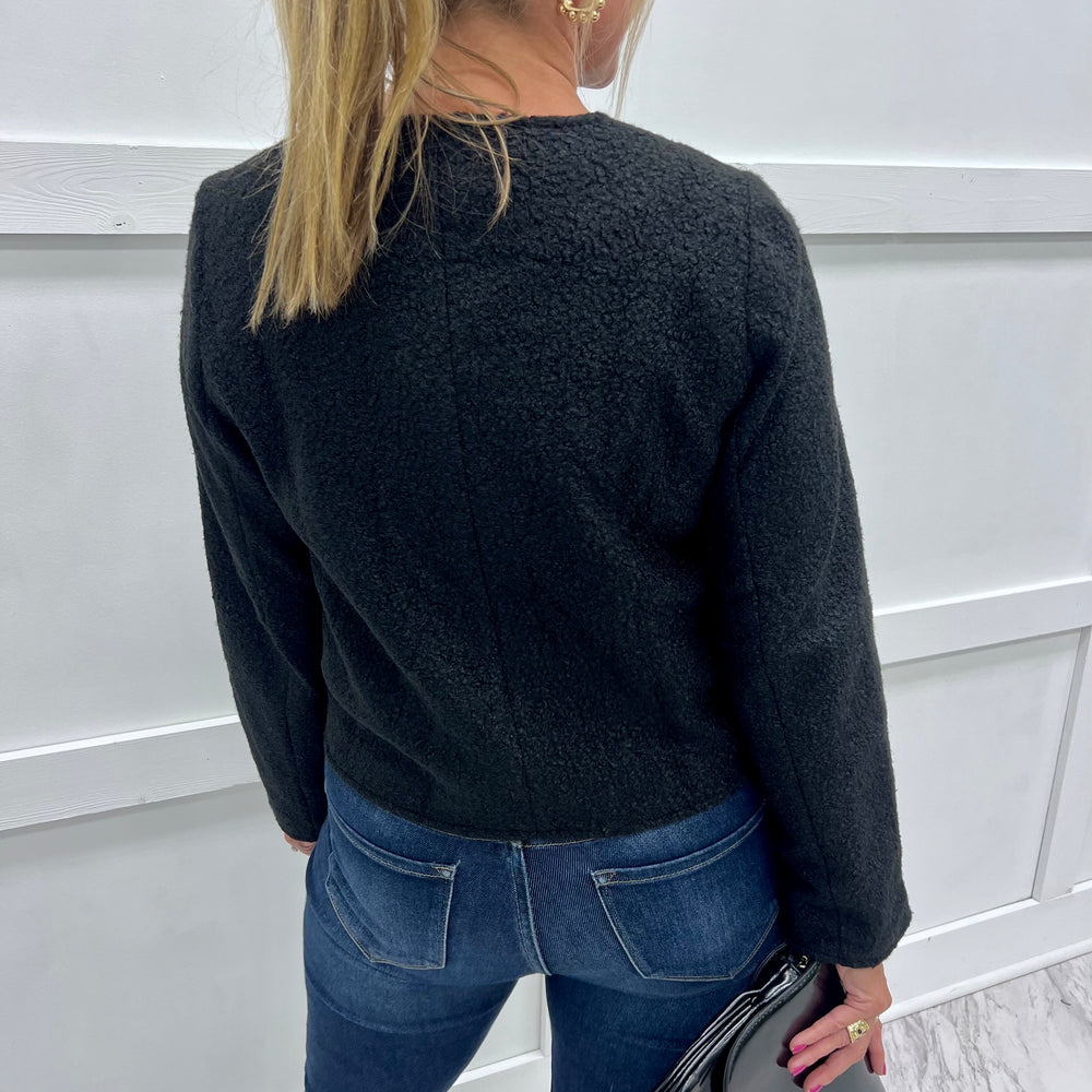 Onyx Button Front Jacket