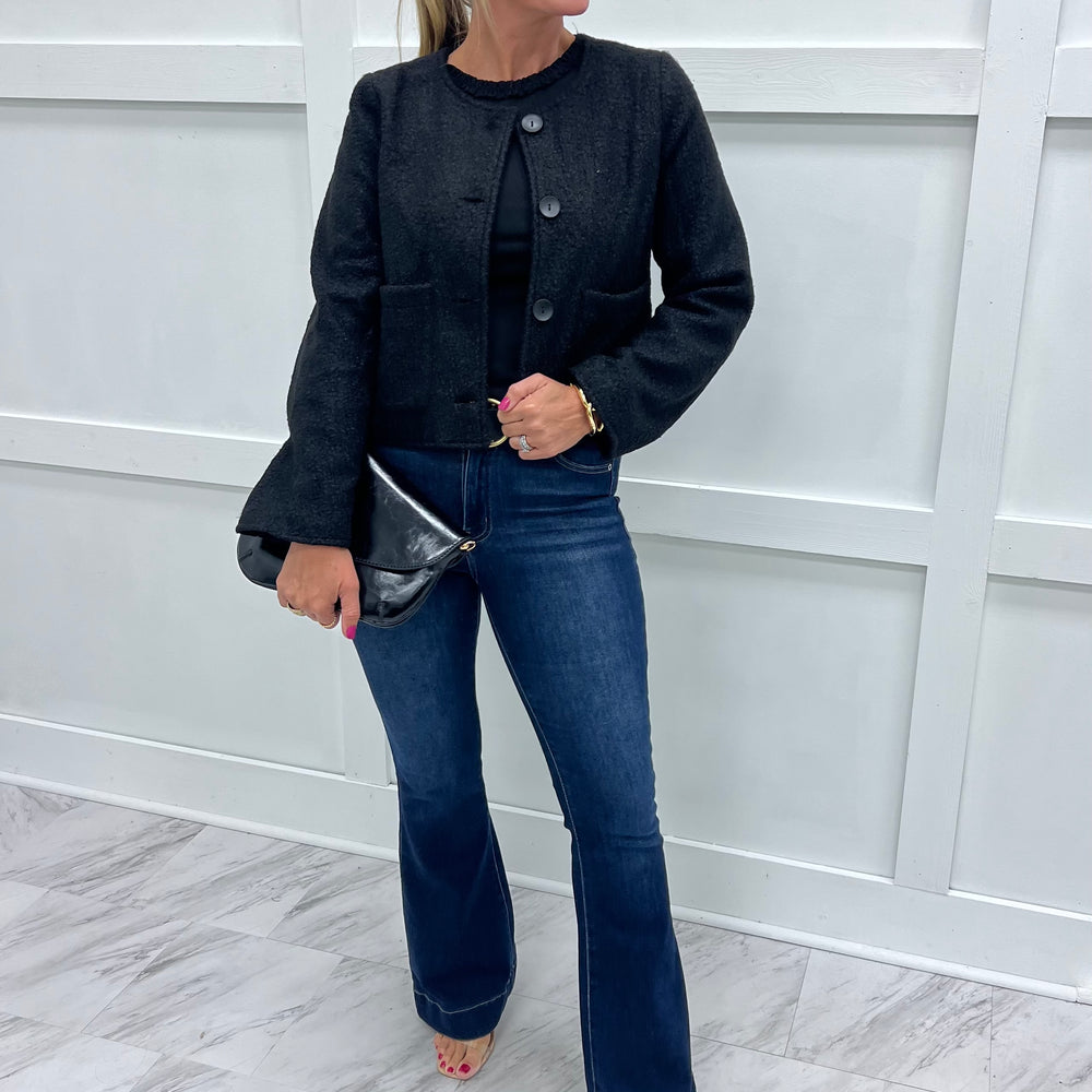 Onyx Button Front Jacket