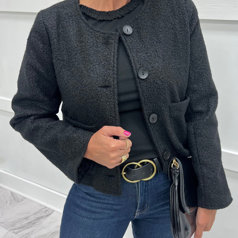 
                  
                    Onyx Button Front Jacket
                  
                