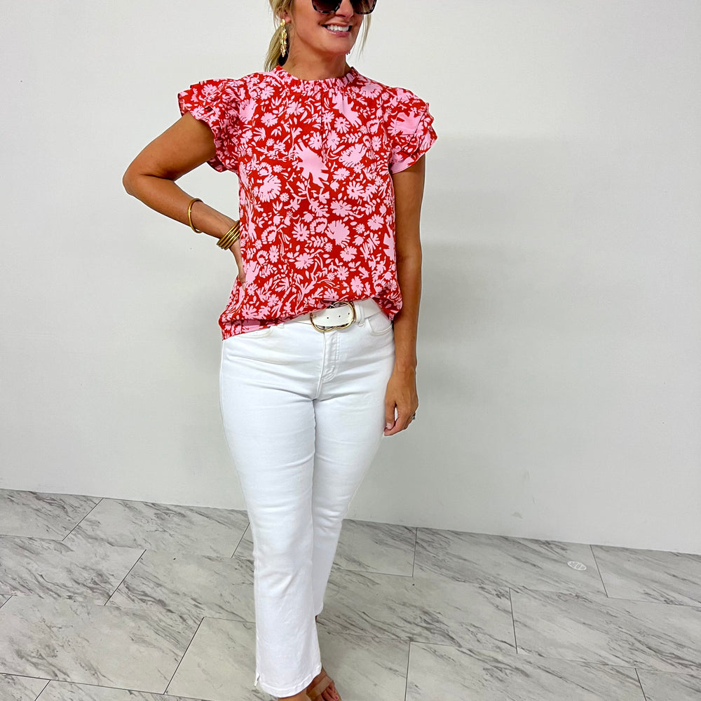 
                      
                        Reese Red + Pink Print Top - FINAL SALE
                      
                    