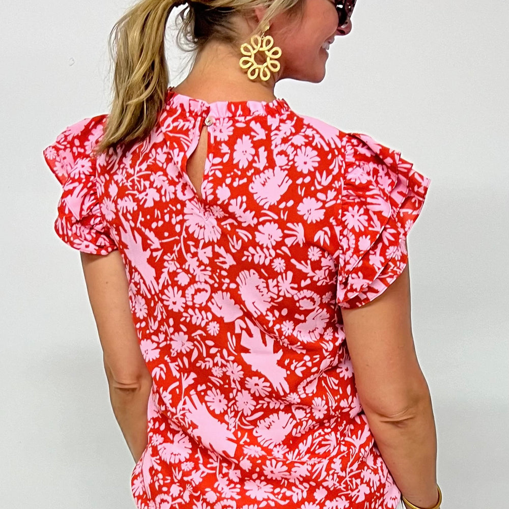 
                      
                        Reese Red + Pink Print Top - FINAL SALE
                      
                    