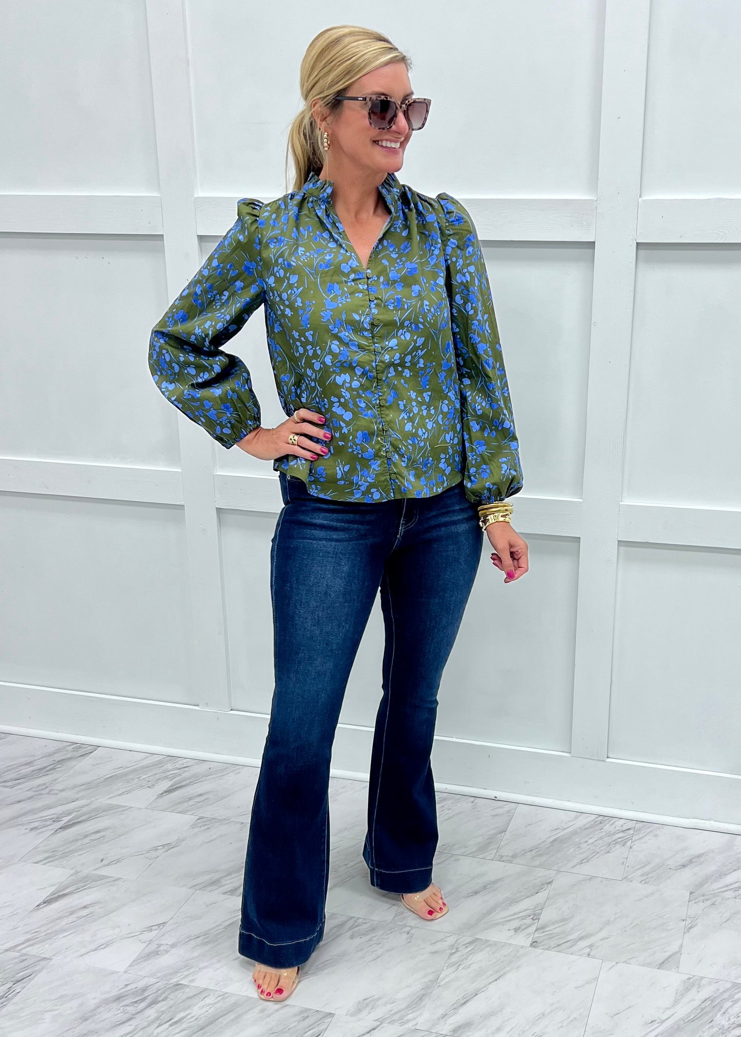 Autumn Whisper Button Front Top