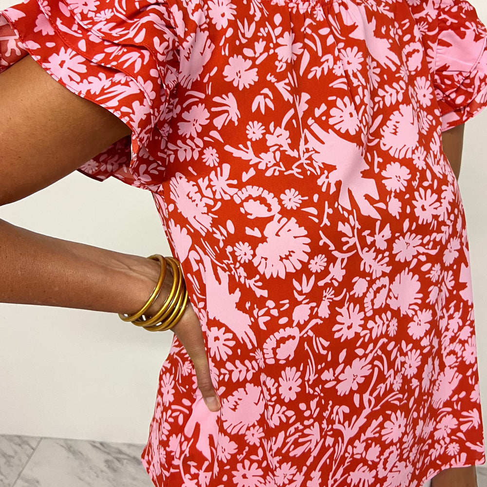 
                      
                        Reese Red + Pink Print Top - FINAL SALE
                      
                    