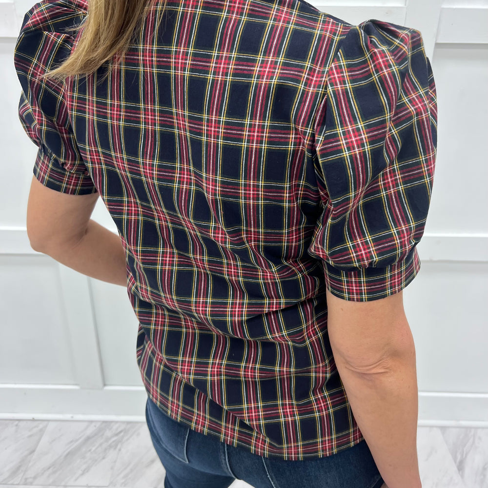 
                  
                    Season To Celebrate Plaid Top
                  
                