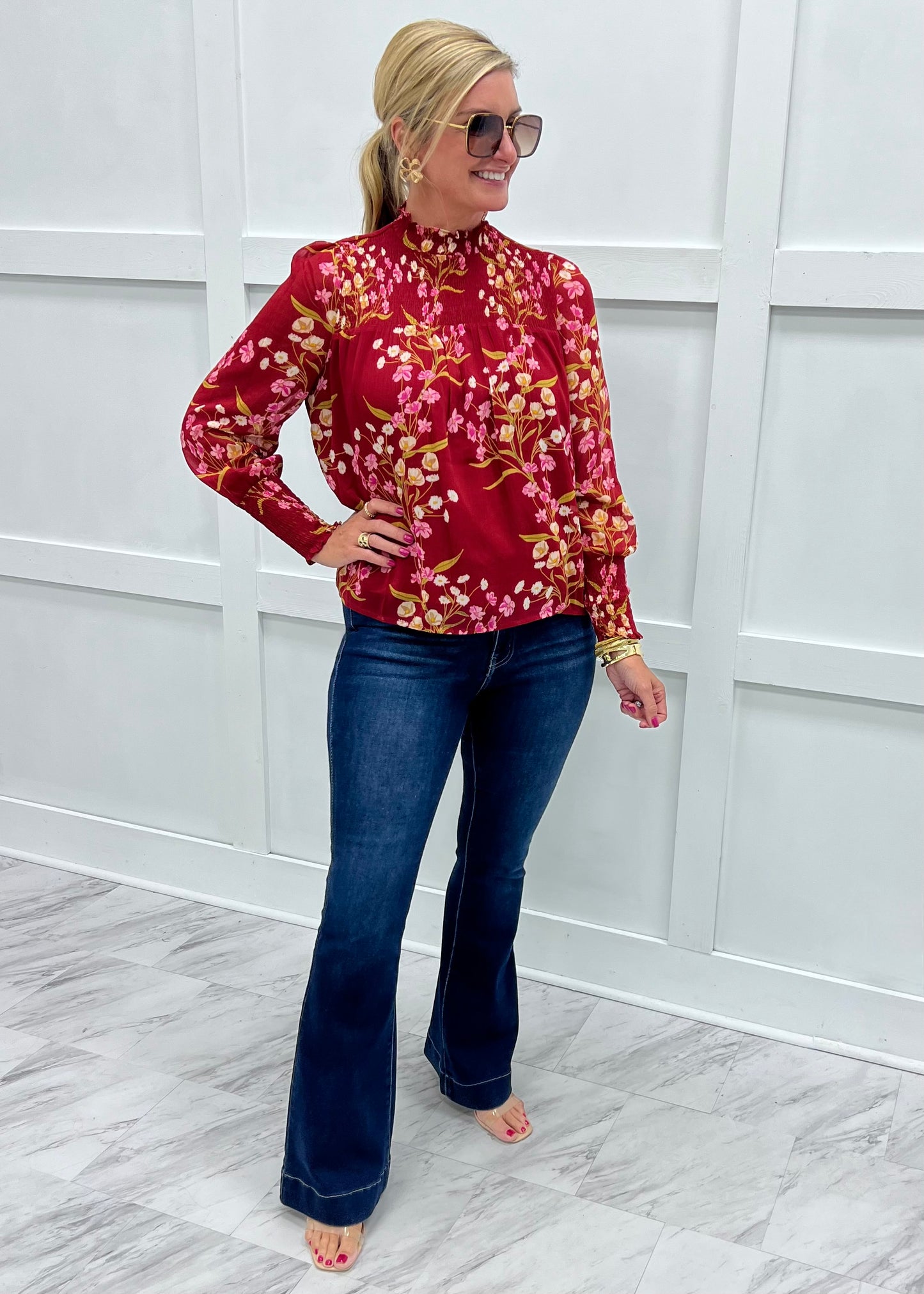 Wine & Wildflower Top