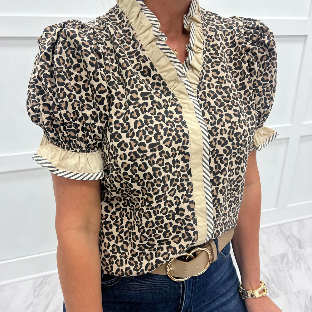 Kira Stripe + Spots Top