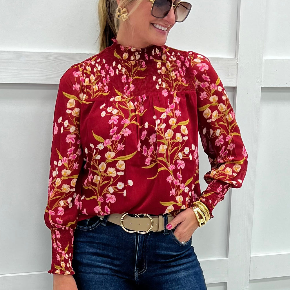 Wine & Wildflower Top