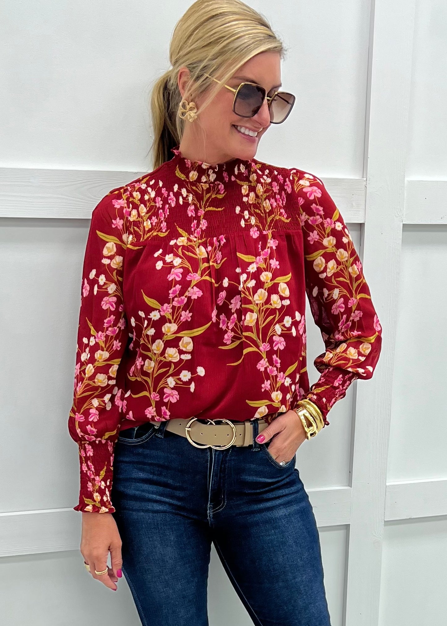 Wine & Wildflower Top