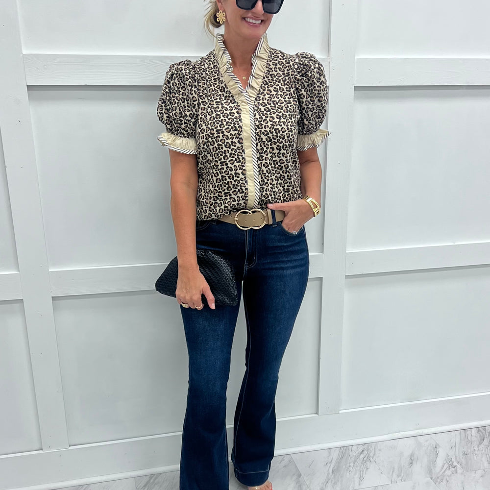 Kira Stripe + Spots Top