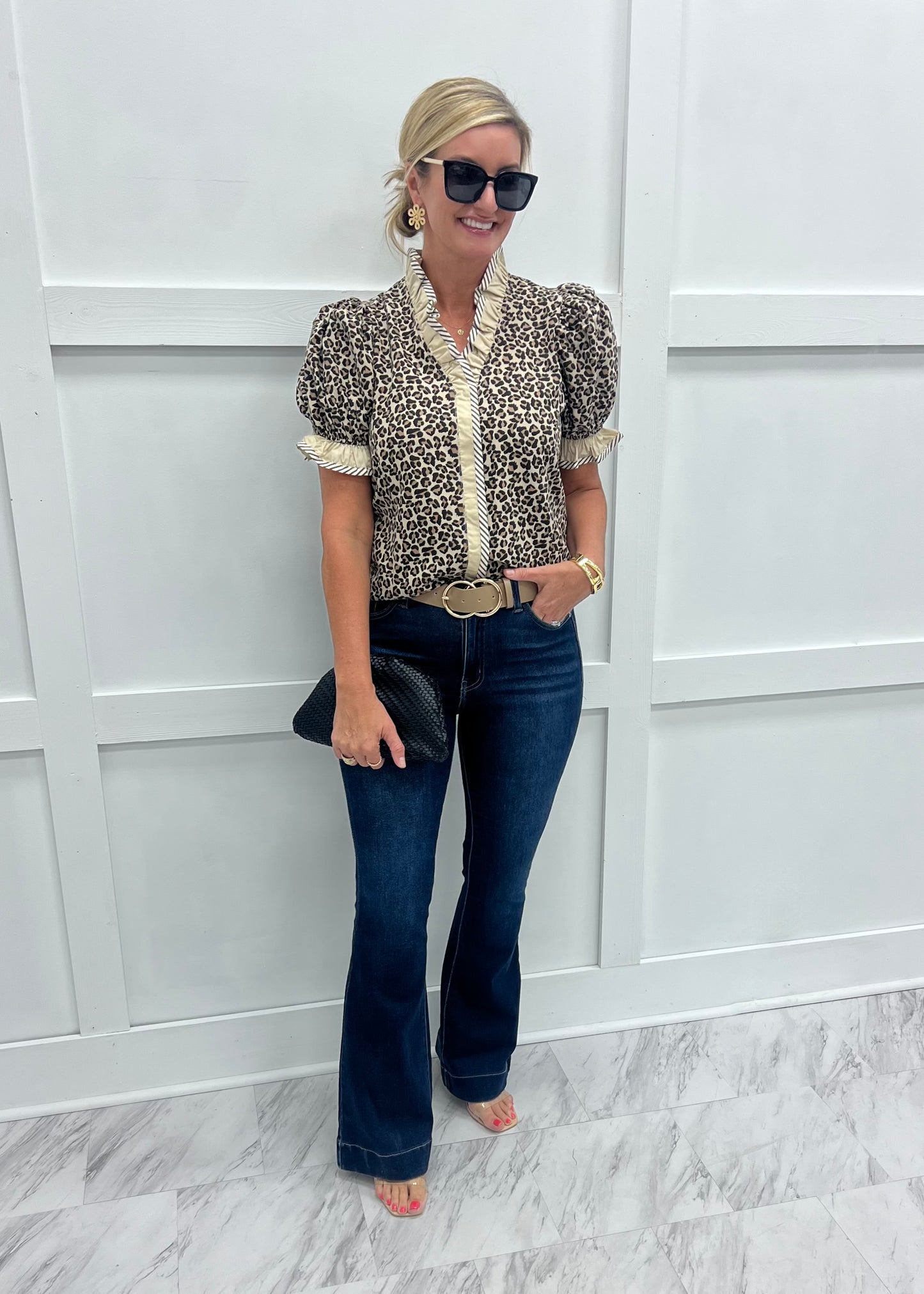 Kira Stripe + Spots Top