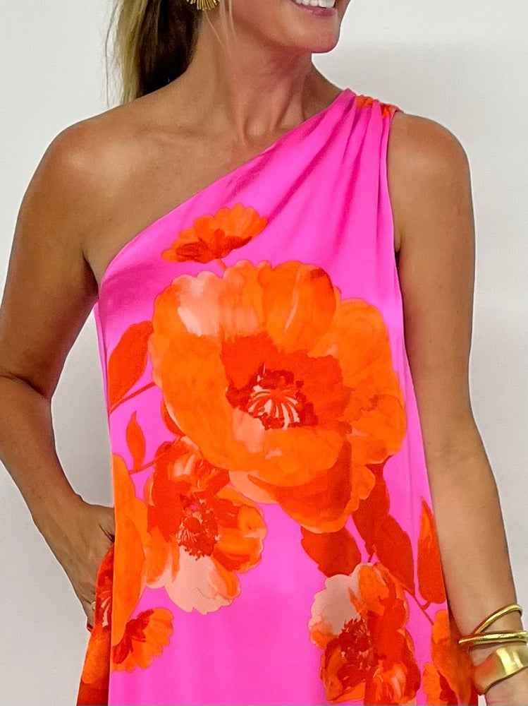 
                  
                    Passion Pink Single Shoulder Dress
                  
                