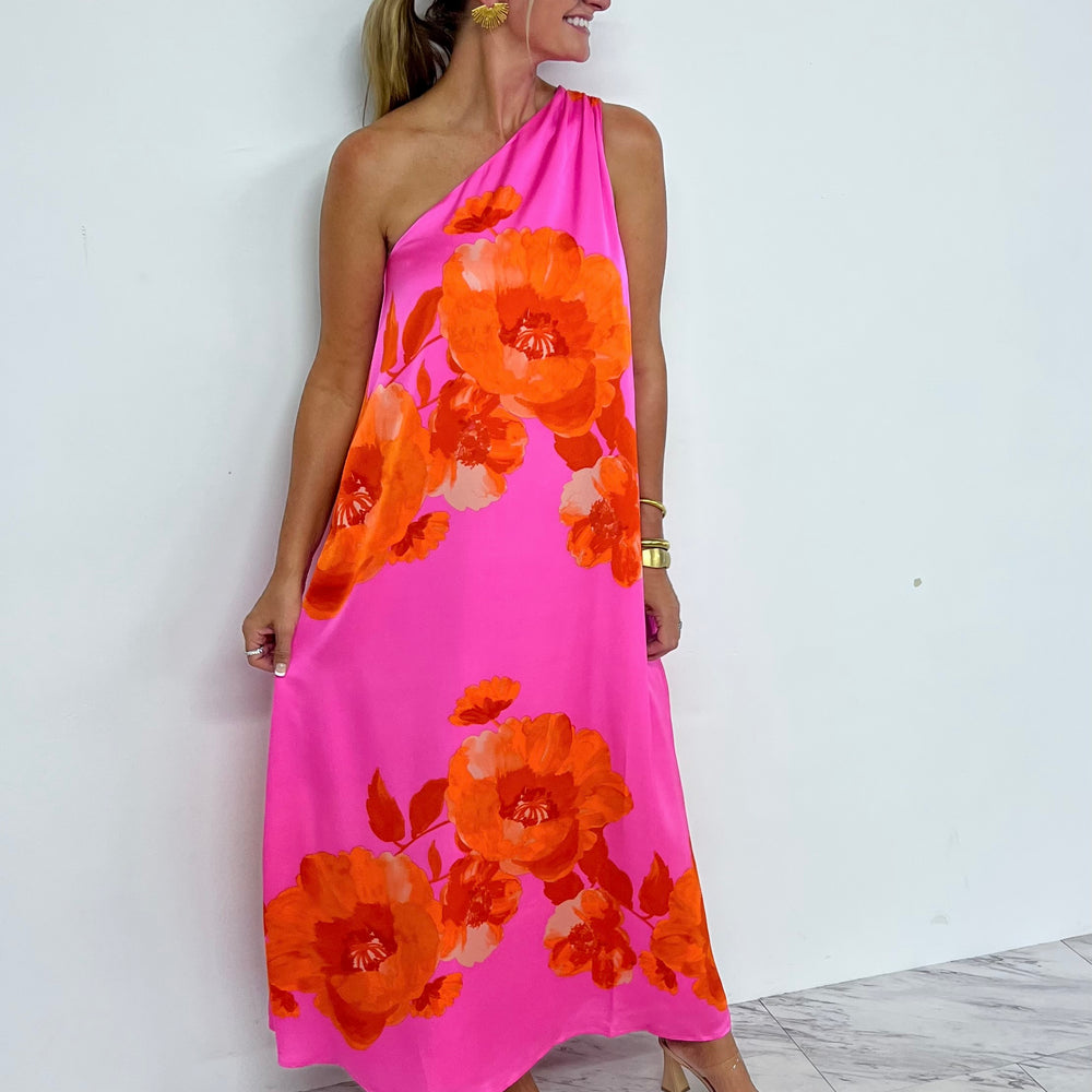 
                  
                    Passion Pink Single Shoulder Dress
                  
                
