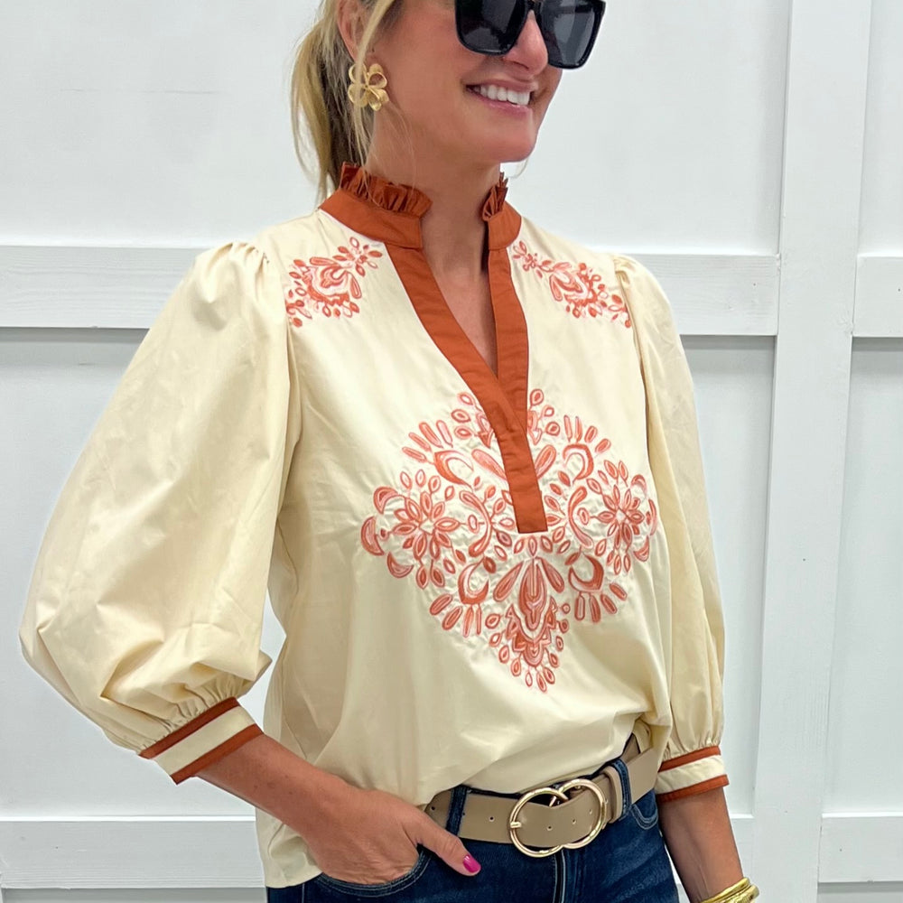 Astoria Embroidered Top