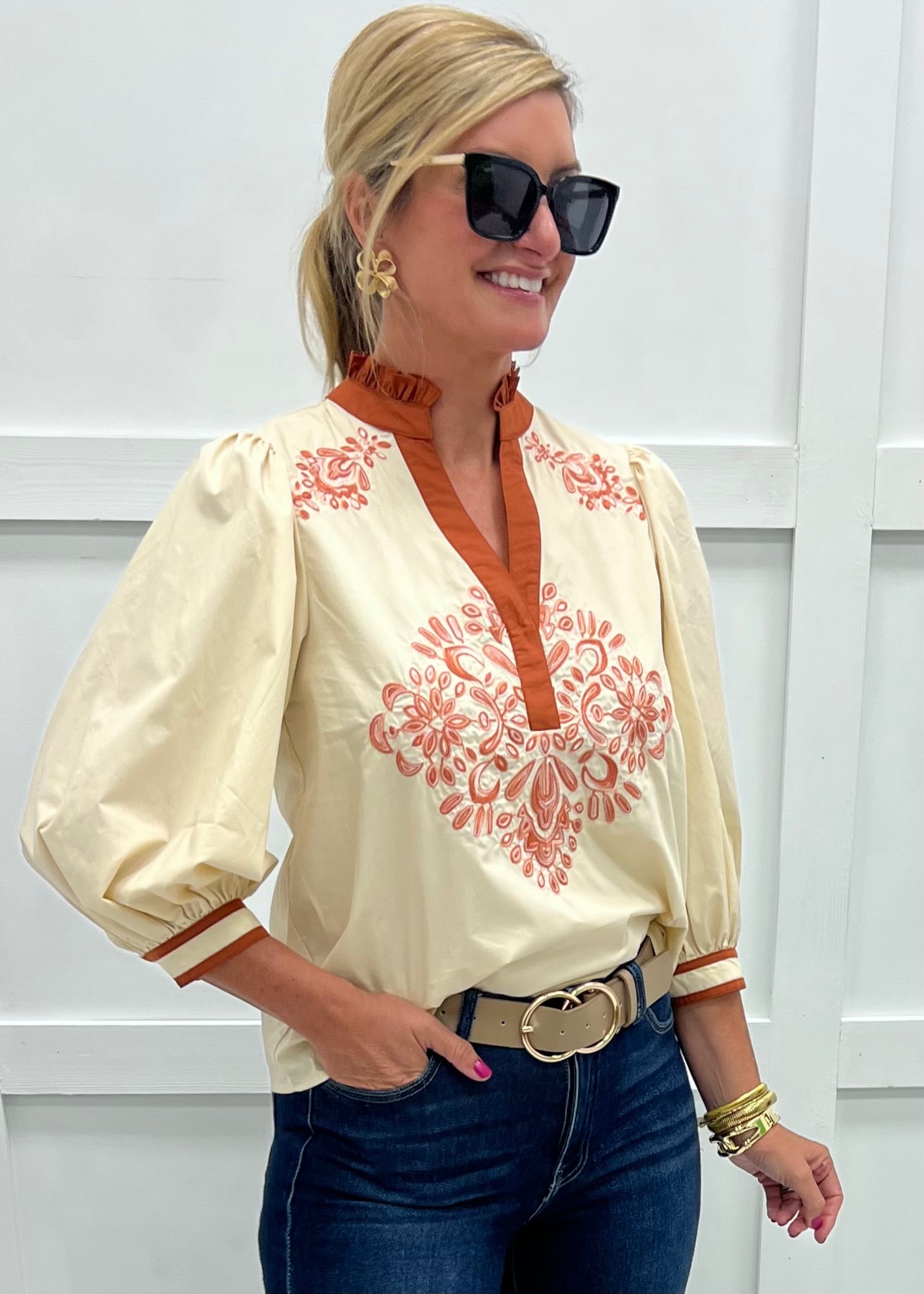 Astoria Embroidered Top
