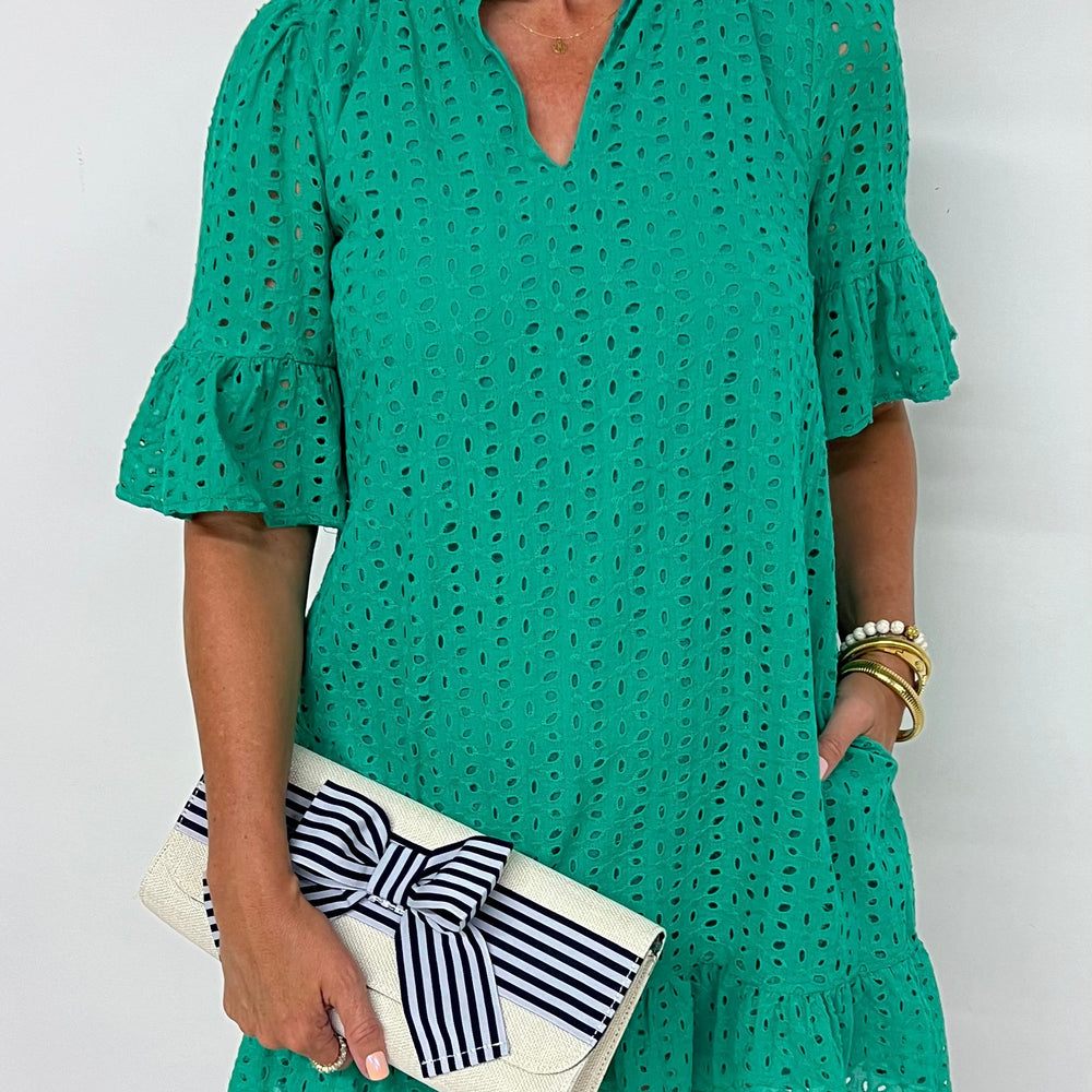 
                  
                    Greer Green Eyelet Dress
                  
                