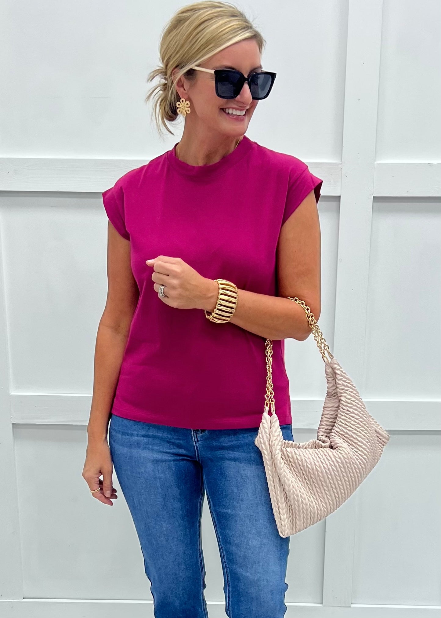 Kayden Solid Top (Magenta)