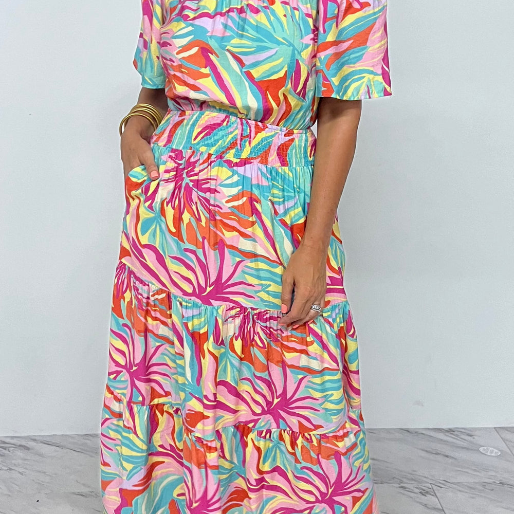 Nadia Print Off The Shoulder Dress