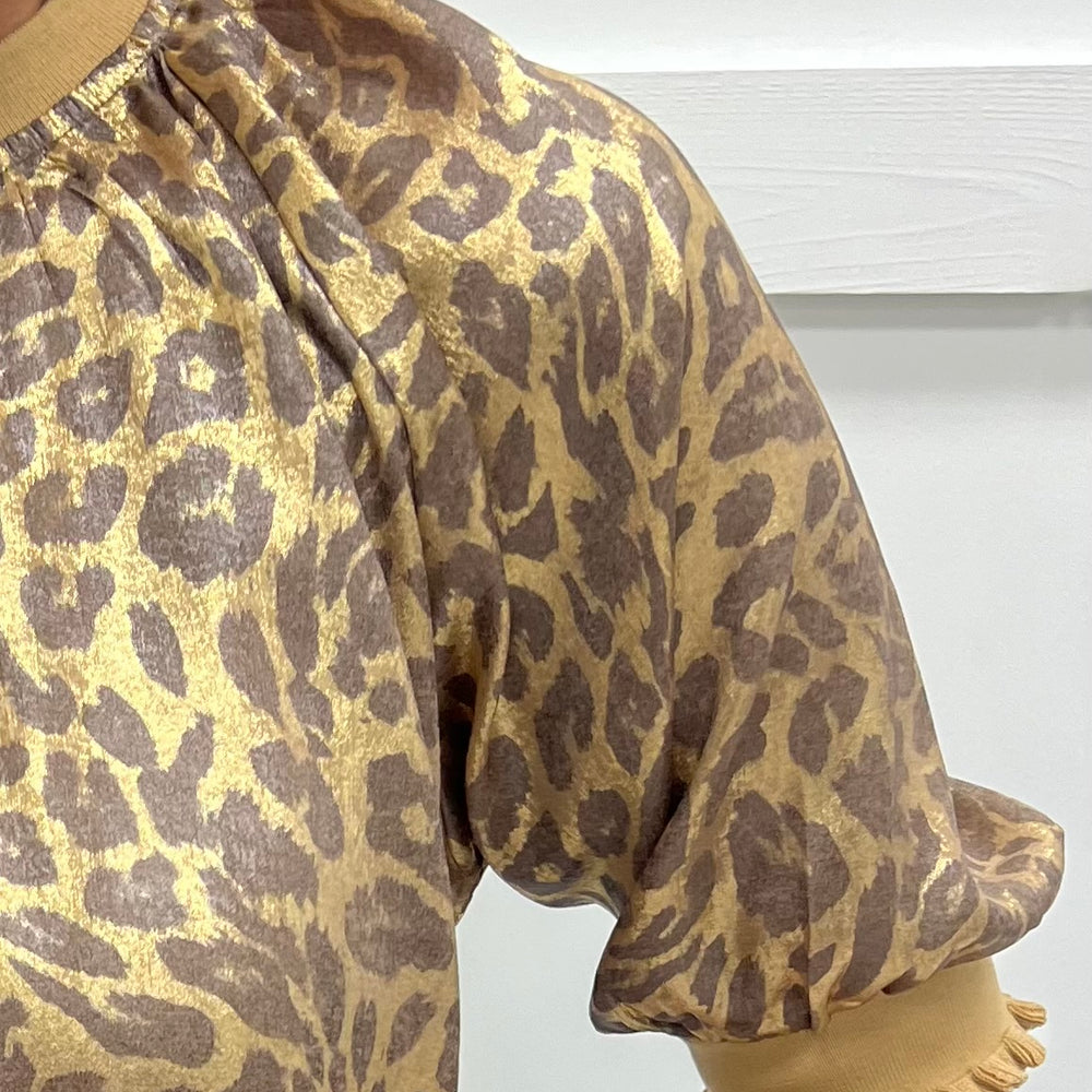 
                  
                    Forever Metallic Animal Print Top
                  
                