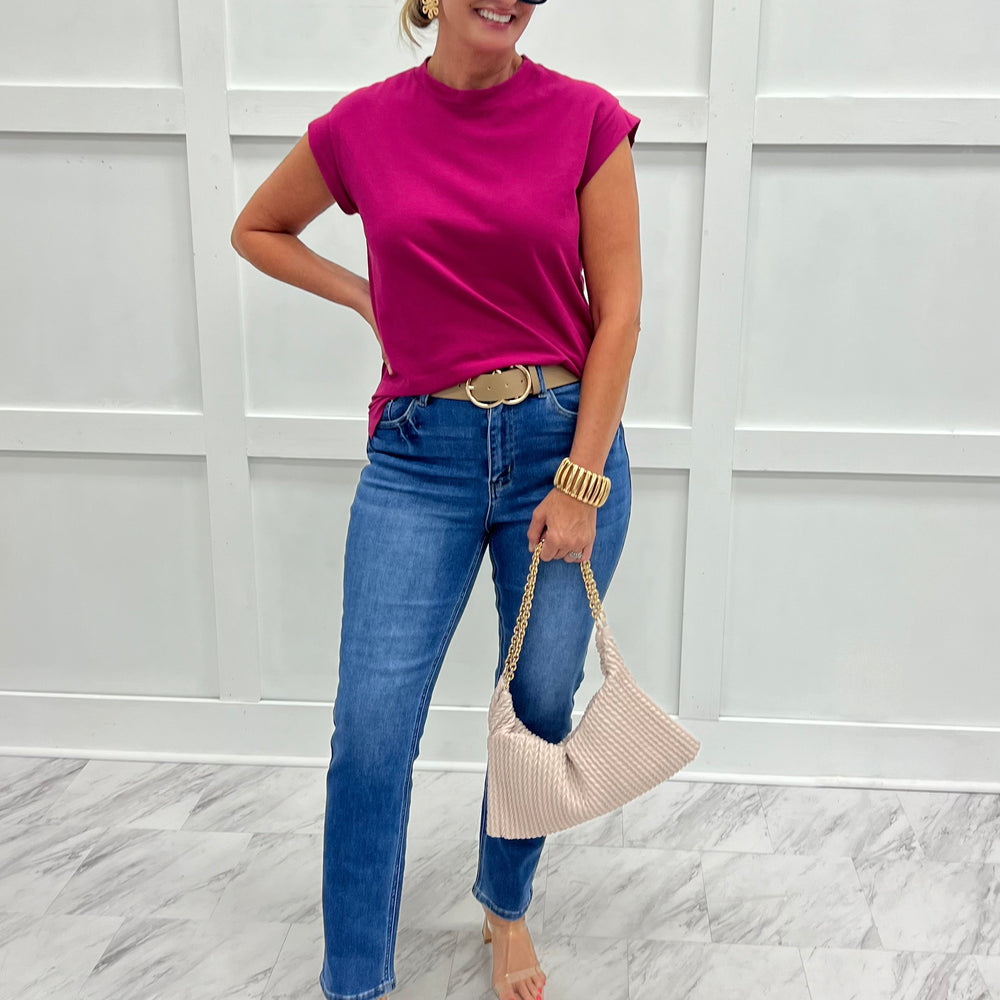 Kayden Solid Top (Magenta)