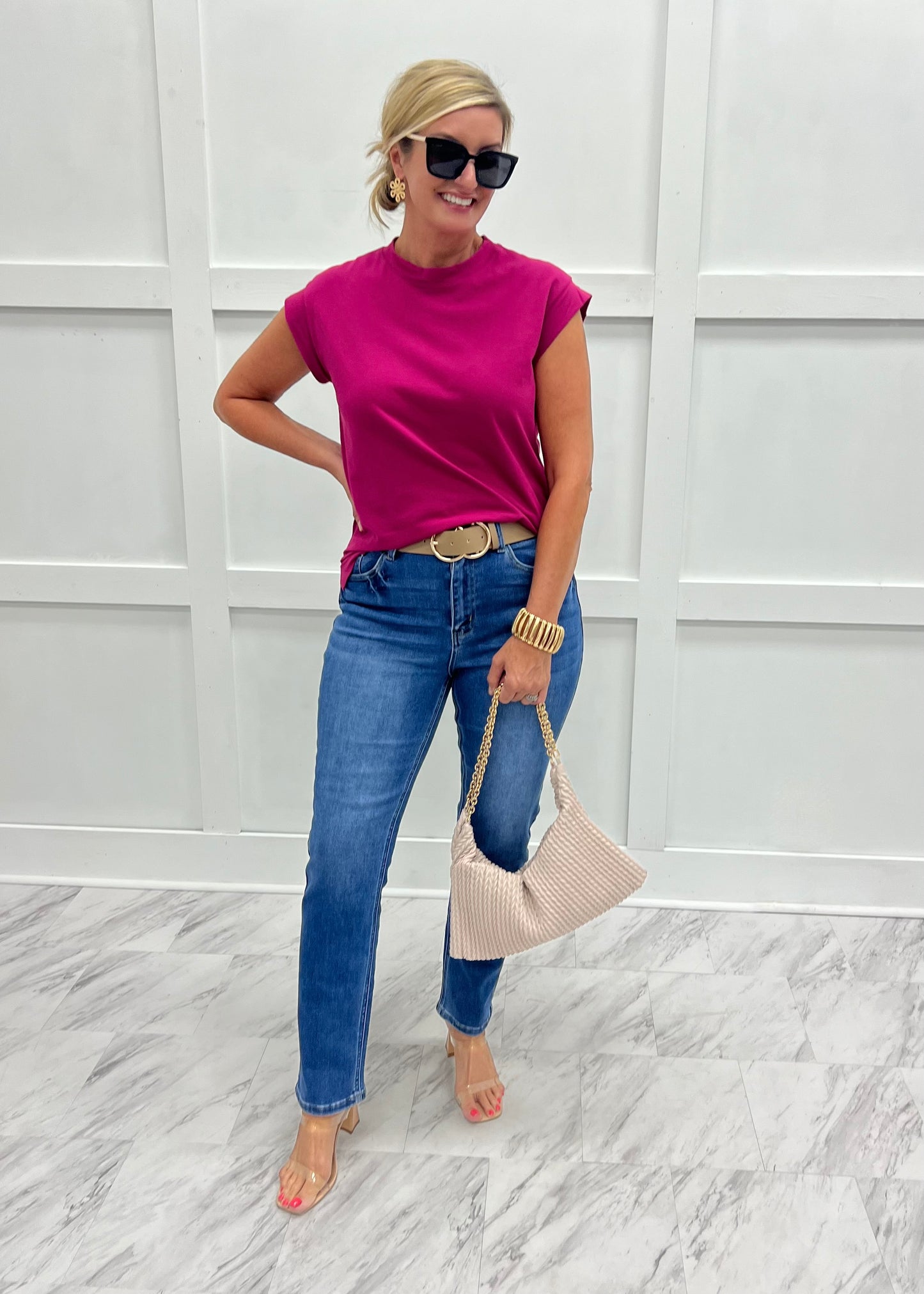 Kayden Solid Top (Magenta)