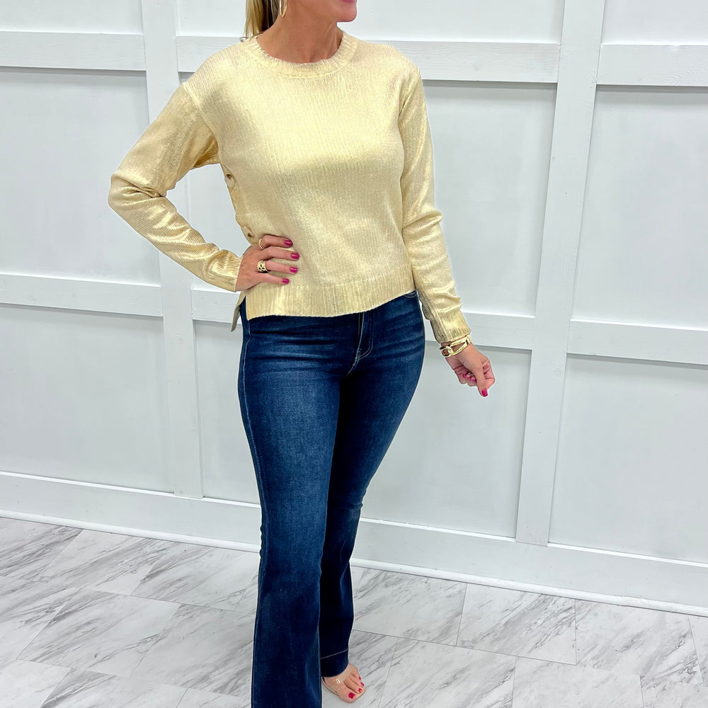
                  
                    Mystic Gold Button Side Sweater
                  
                