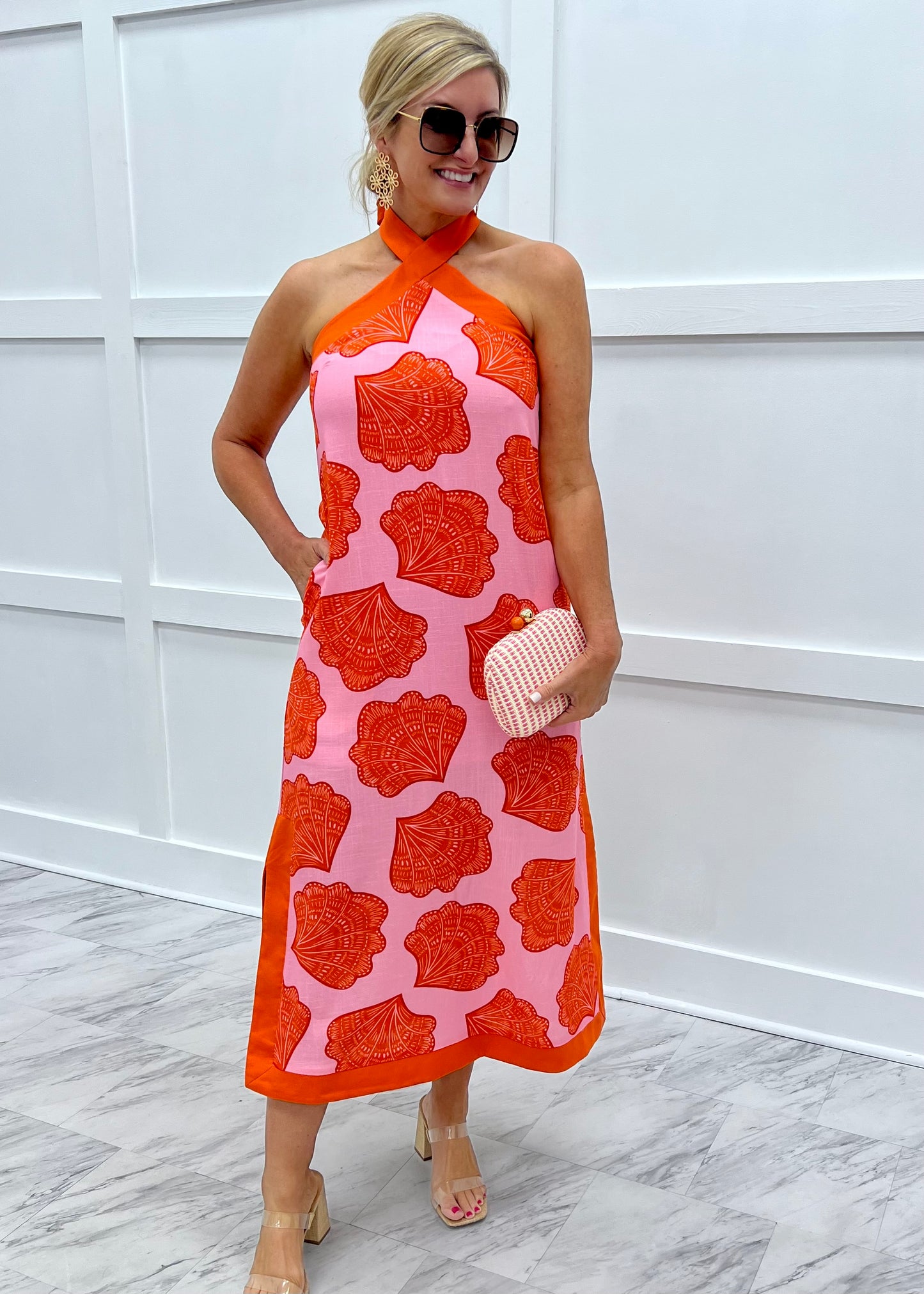Paradise Beach Shell Dress-FINAL SALE – shop chartreuse