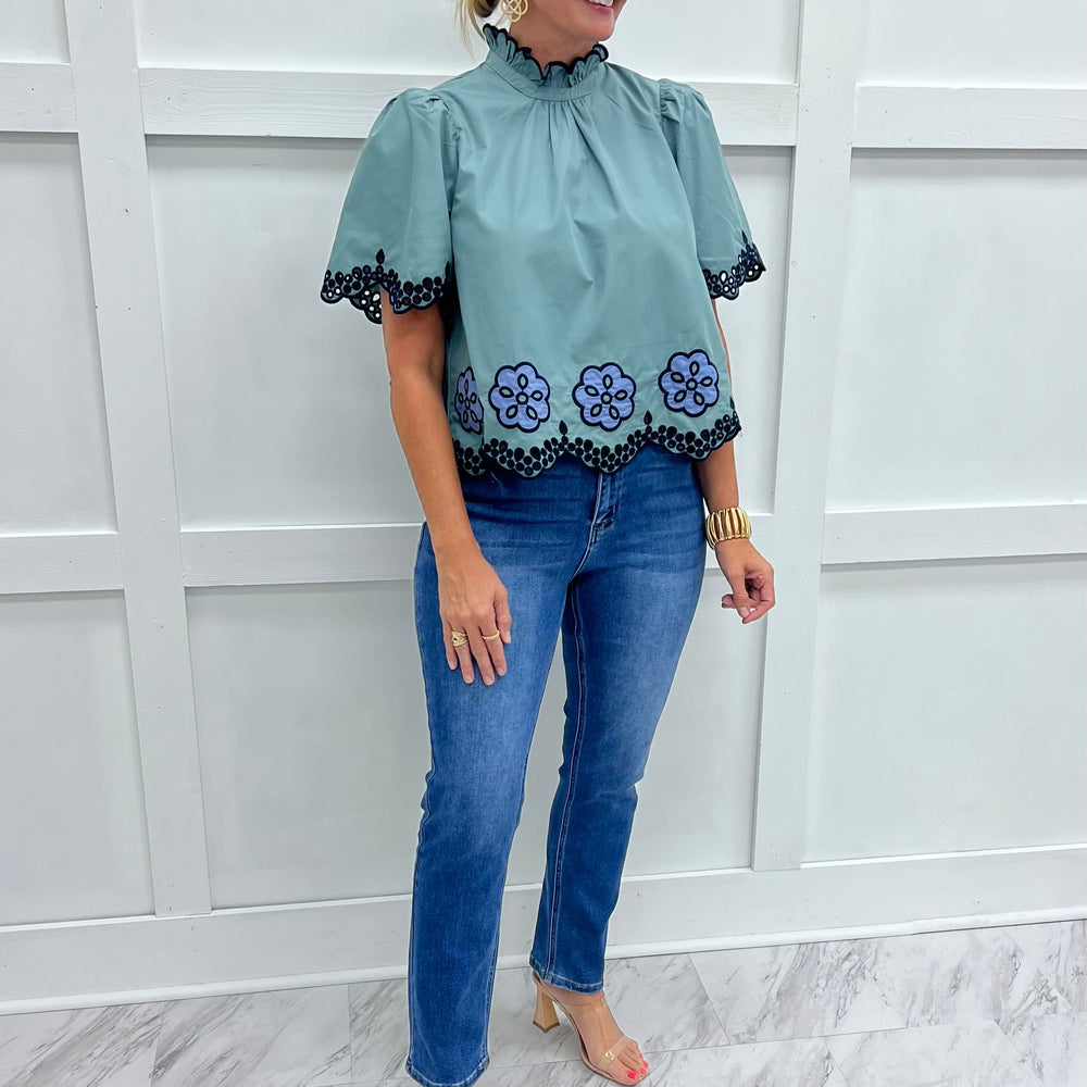 Always Dreaming Embroidered Top