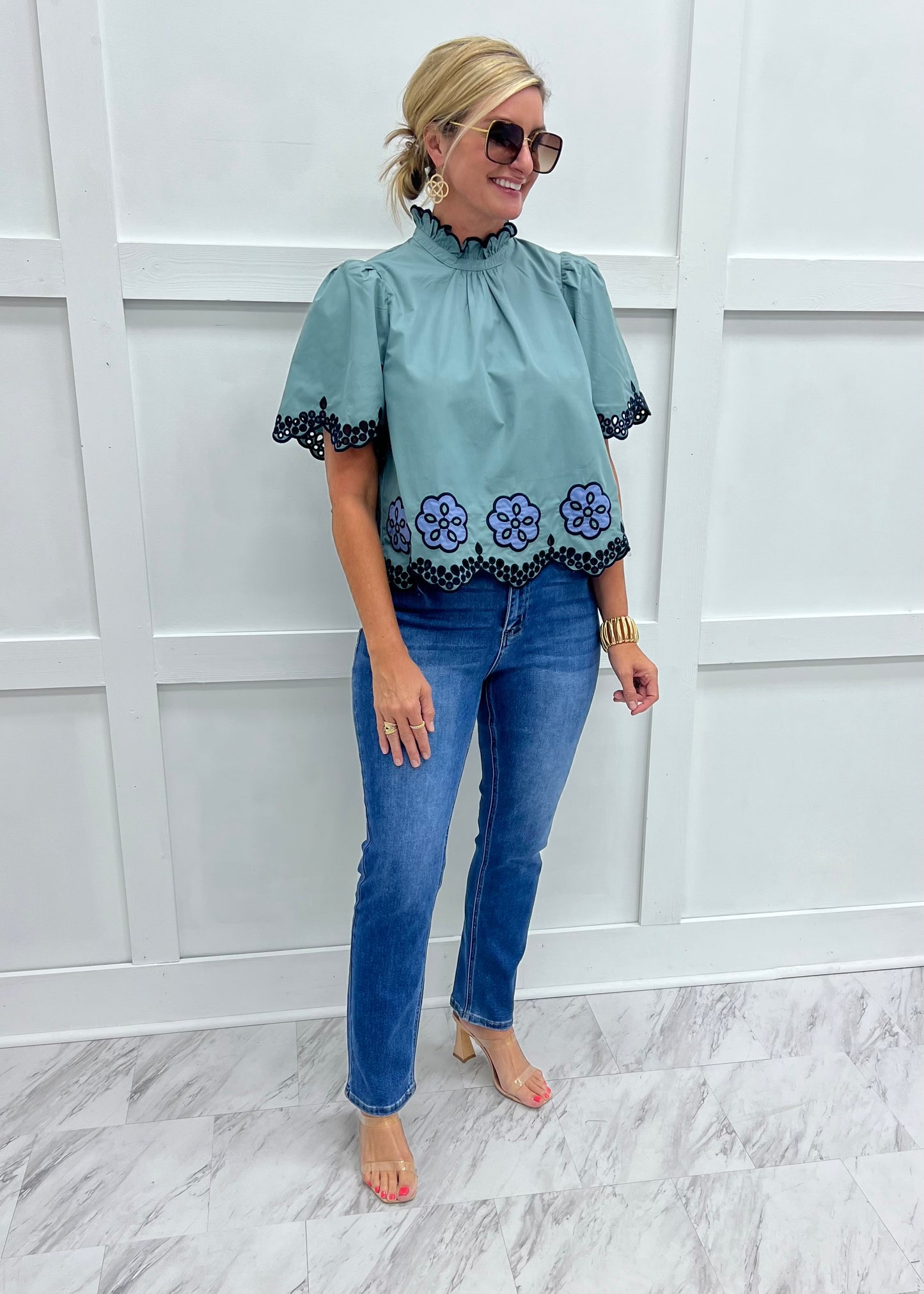 Always Dreaming Embroidered Top