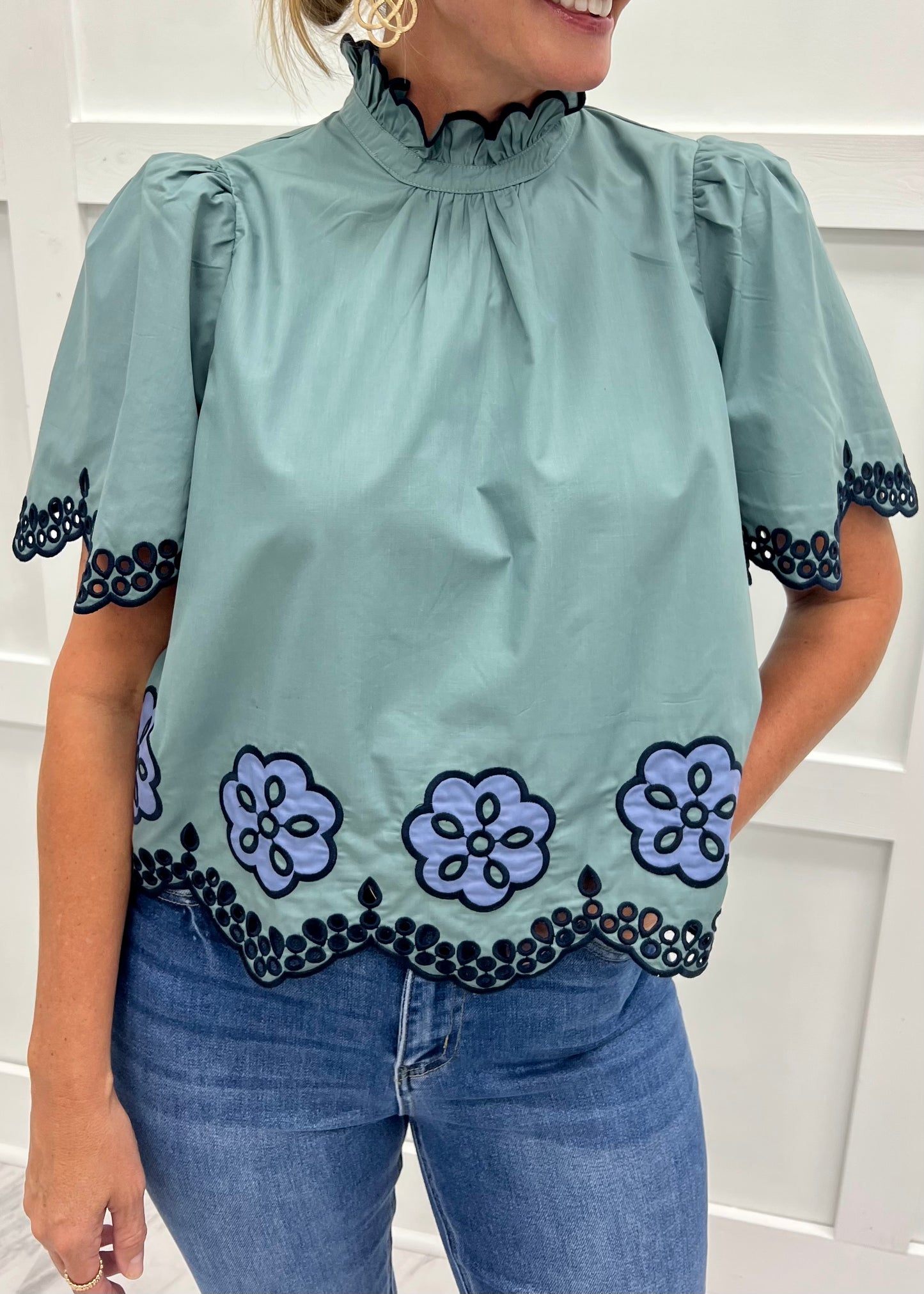 Always Dreaming Embroidered Top