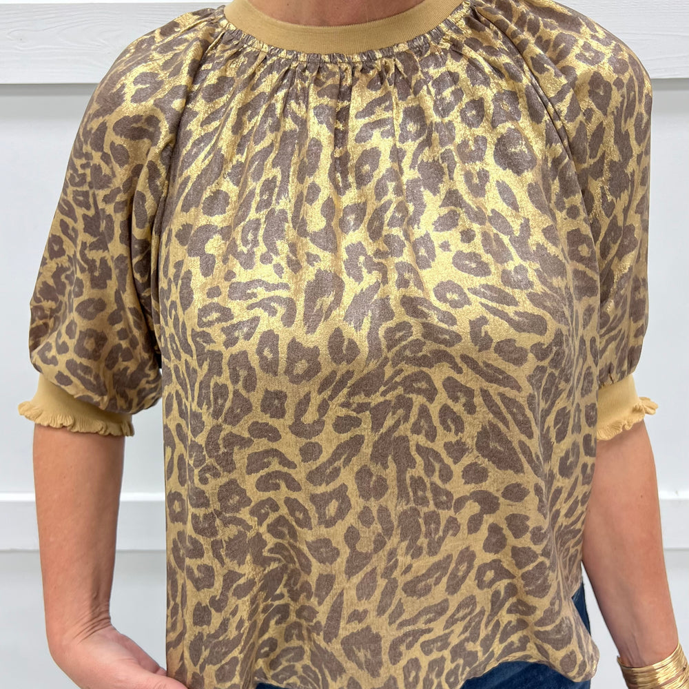 
                  
                    Forever Metallic Animal Print Top
                  
                