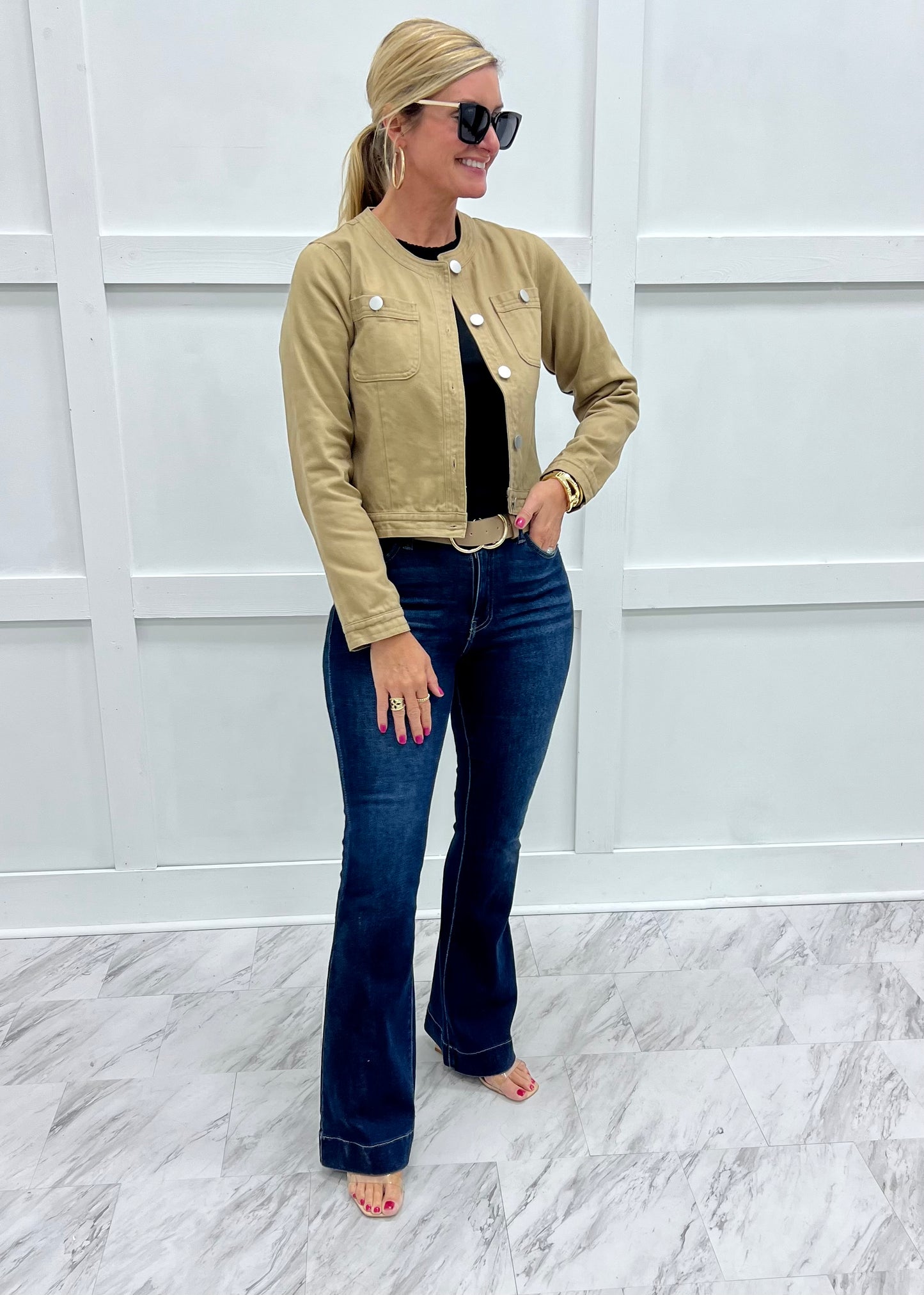 Walker Taupe Twill Jacket