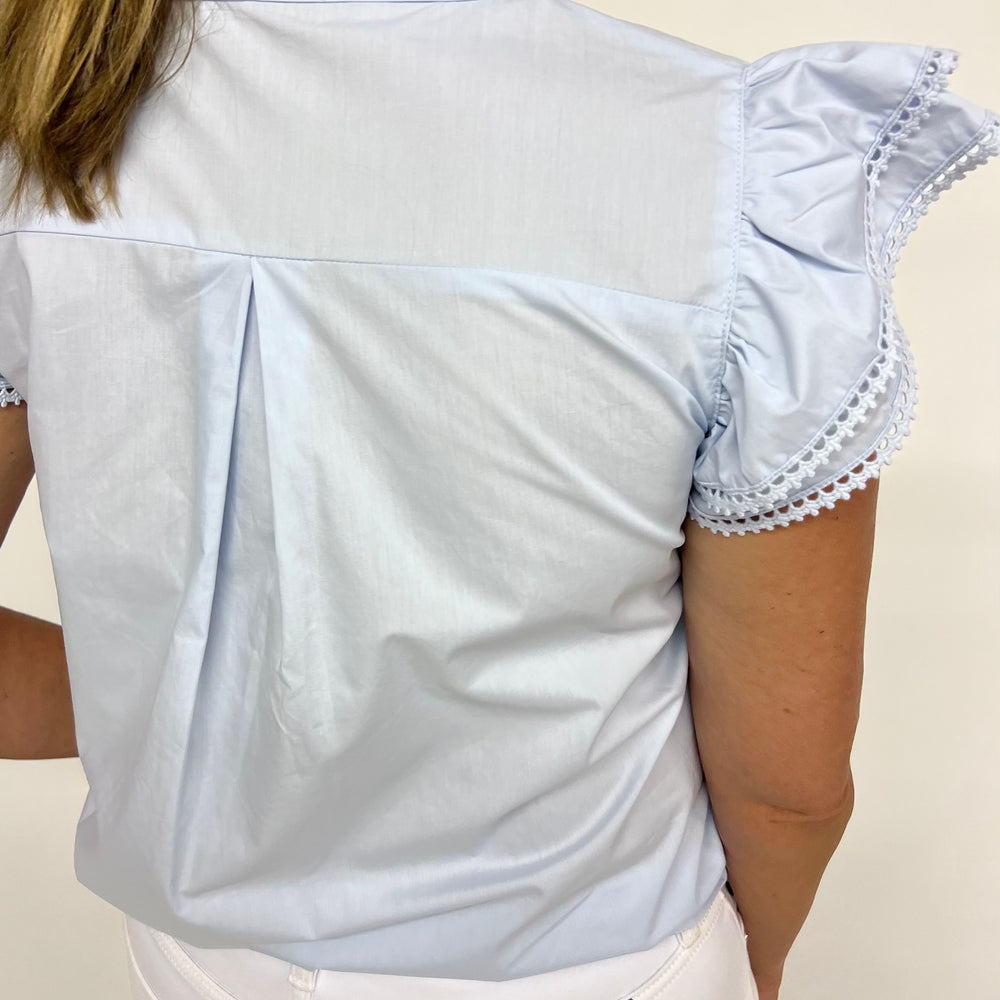 
                  
                    Skyla Blue Ruffle Detail Top-FINAL SALE
                  
                