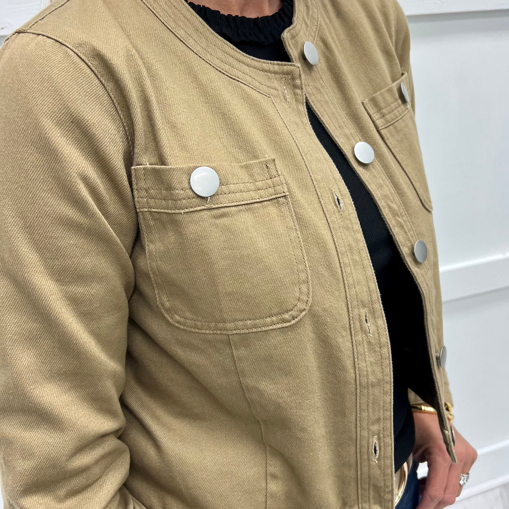 Walker Taupe Twill Jacket