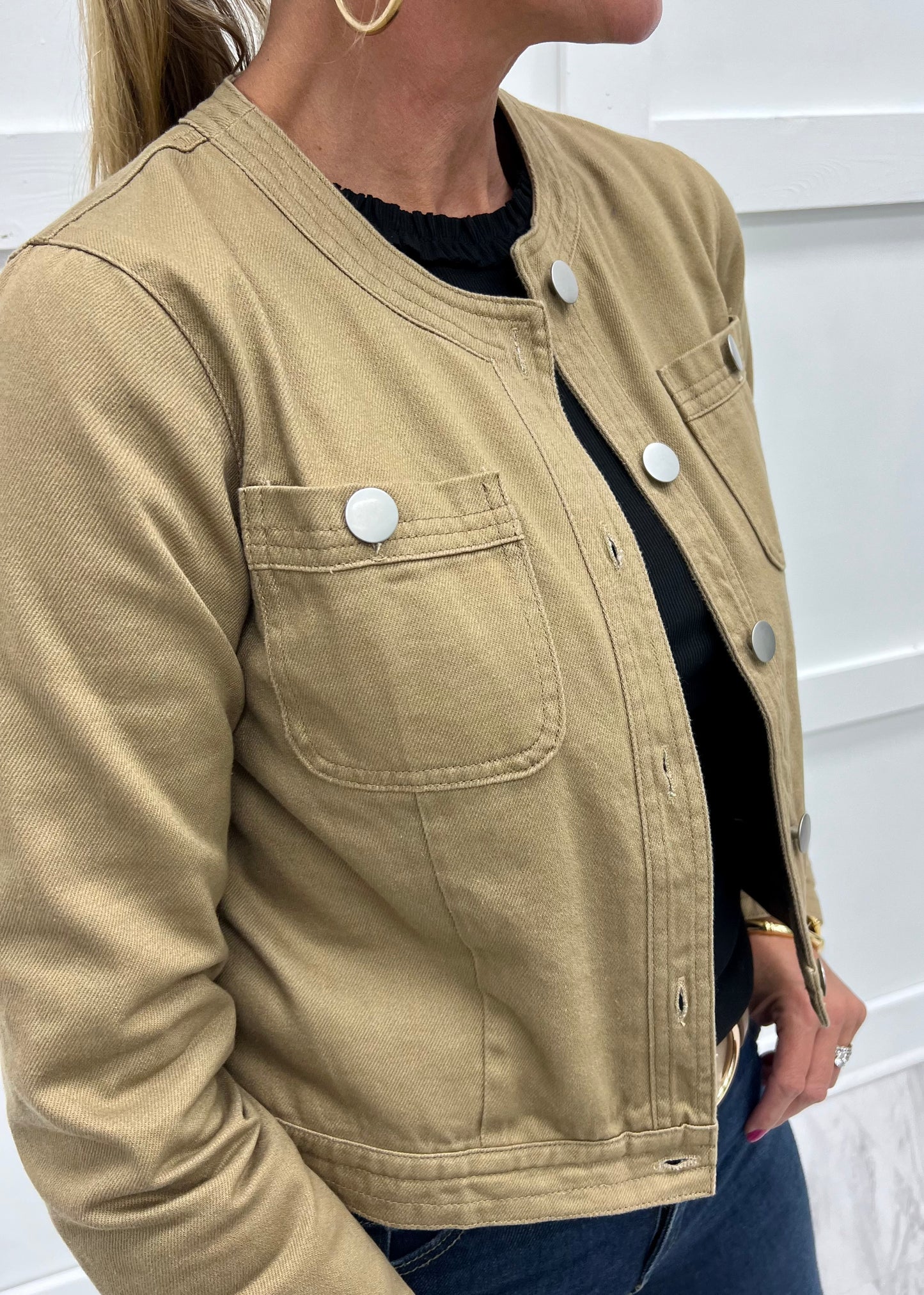Walker Taupe Twill Jacket