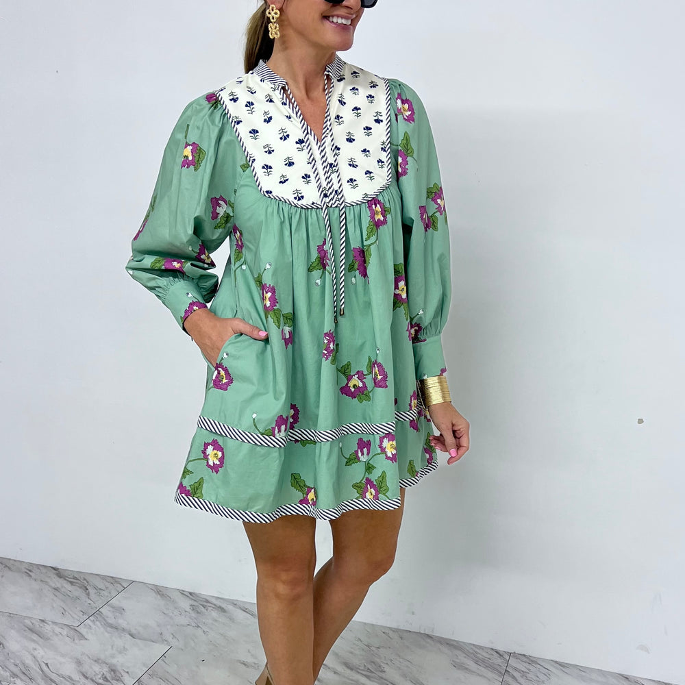 Gabbie Green Floral Dress