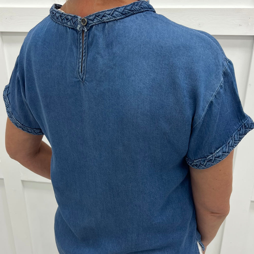 
                  
                    The Weston Denim Braid Top
                  
                