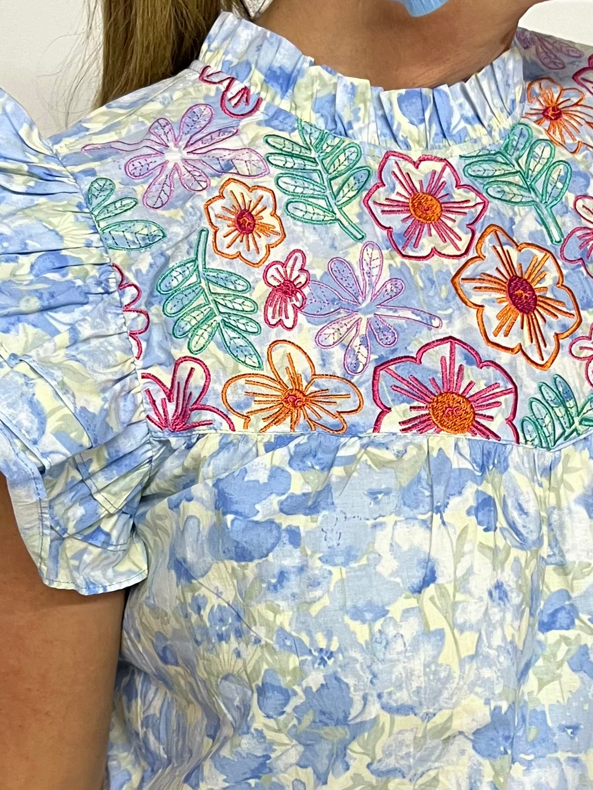 Floral Meadow Embroidered Top - FINAL SALE