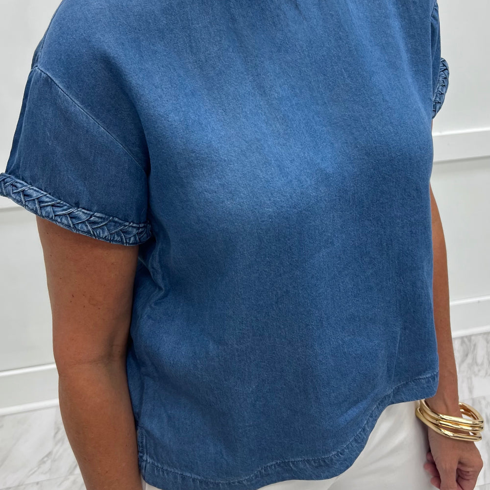 The Weston Denim Braid Top