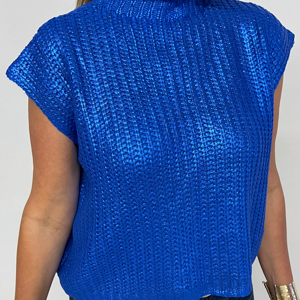 
                      
                        Mystic Blue Short Sleeve Sweater
                      
                    