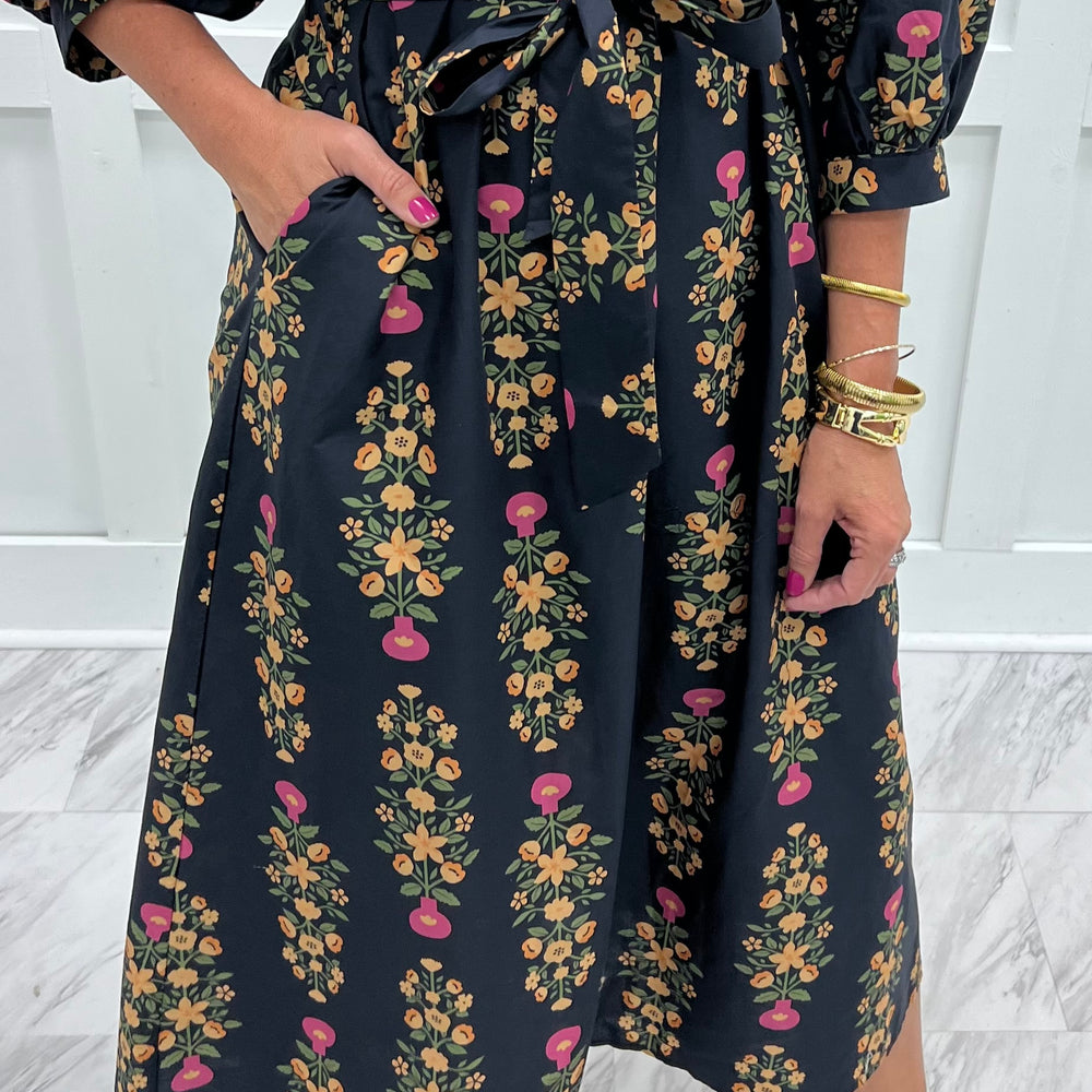 Luella Print Midi Dress