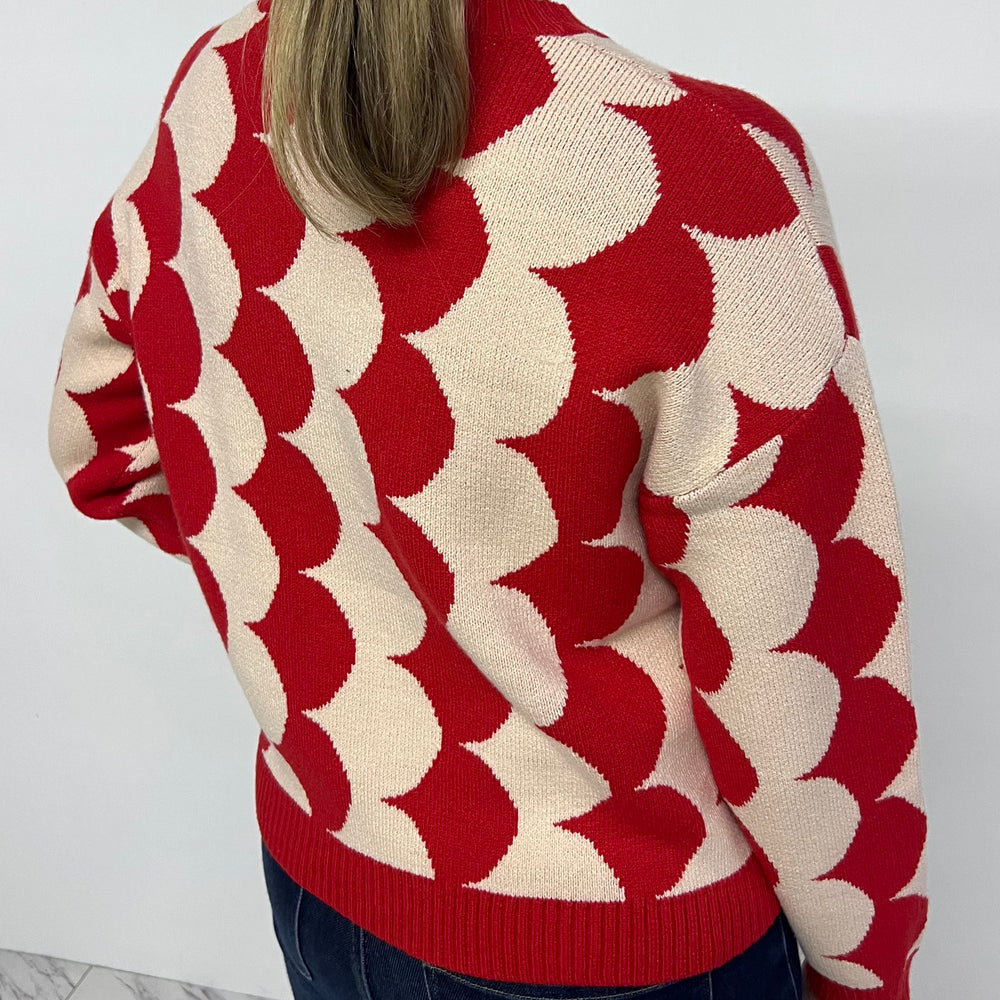 
                  
                    Style Scallop Sweater (Red)
                  
                